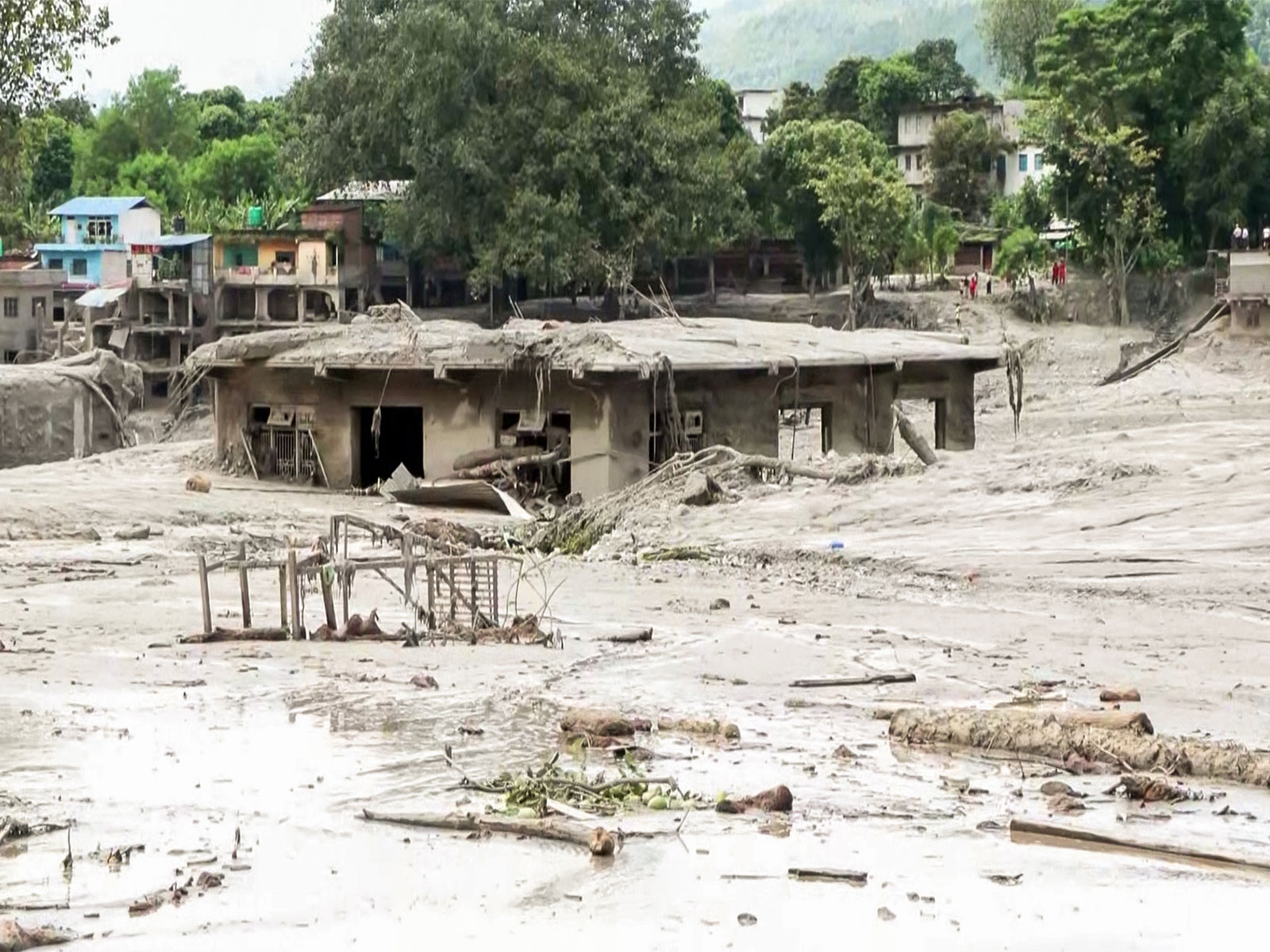 Visual from Nepal's flash floods (Photo/ANI) Visual from Nepal's flash floods (Photo/ANI)