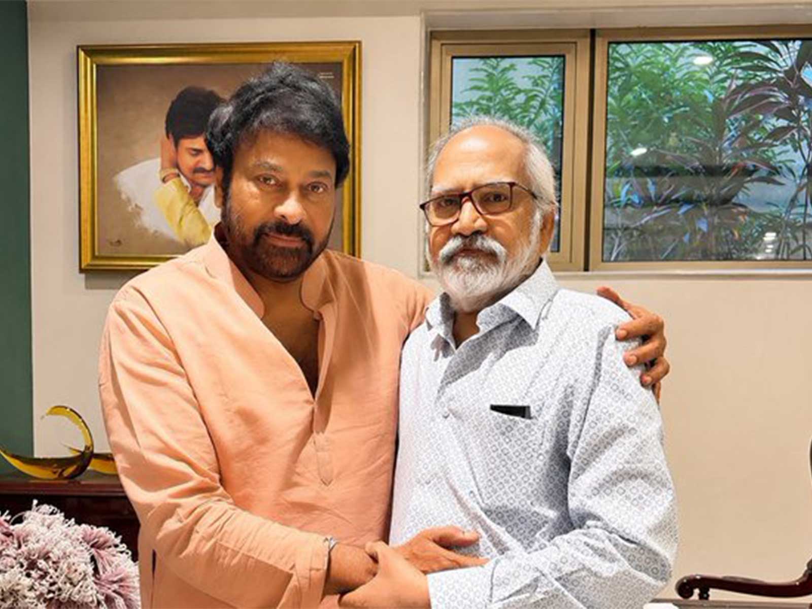 Actor Chiranjeevi with veteran film producer GV Narayana Rao (Photo/X@KChiruTweets) Actor Chiranjeevi with veteran film producer GV Narayana Rao (Photo/X@KChiruTweets)