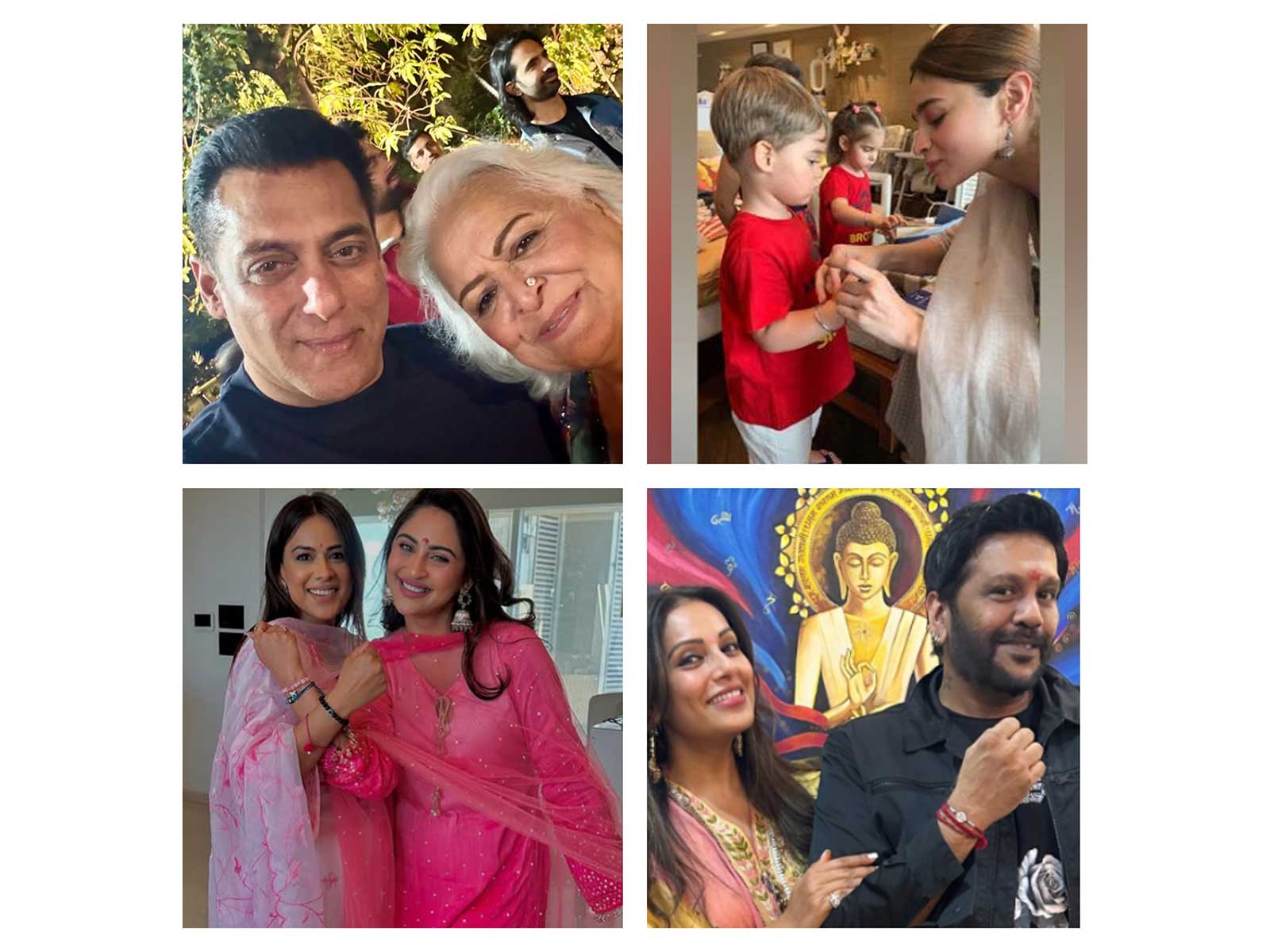 Salman-Bina Kak(Image source: Bina's Instagram), Alia-Yash (Image source: Karan Johar's Instagram), Nia-Krystle (Image source: Nia's Instagra), Bipash-Rocky (Image source: Bipasha's Instagram)