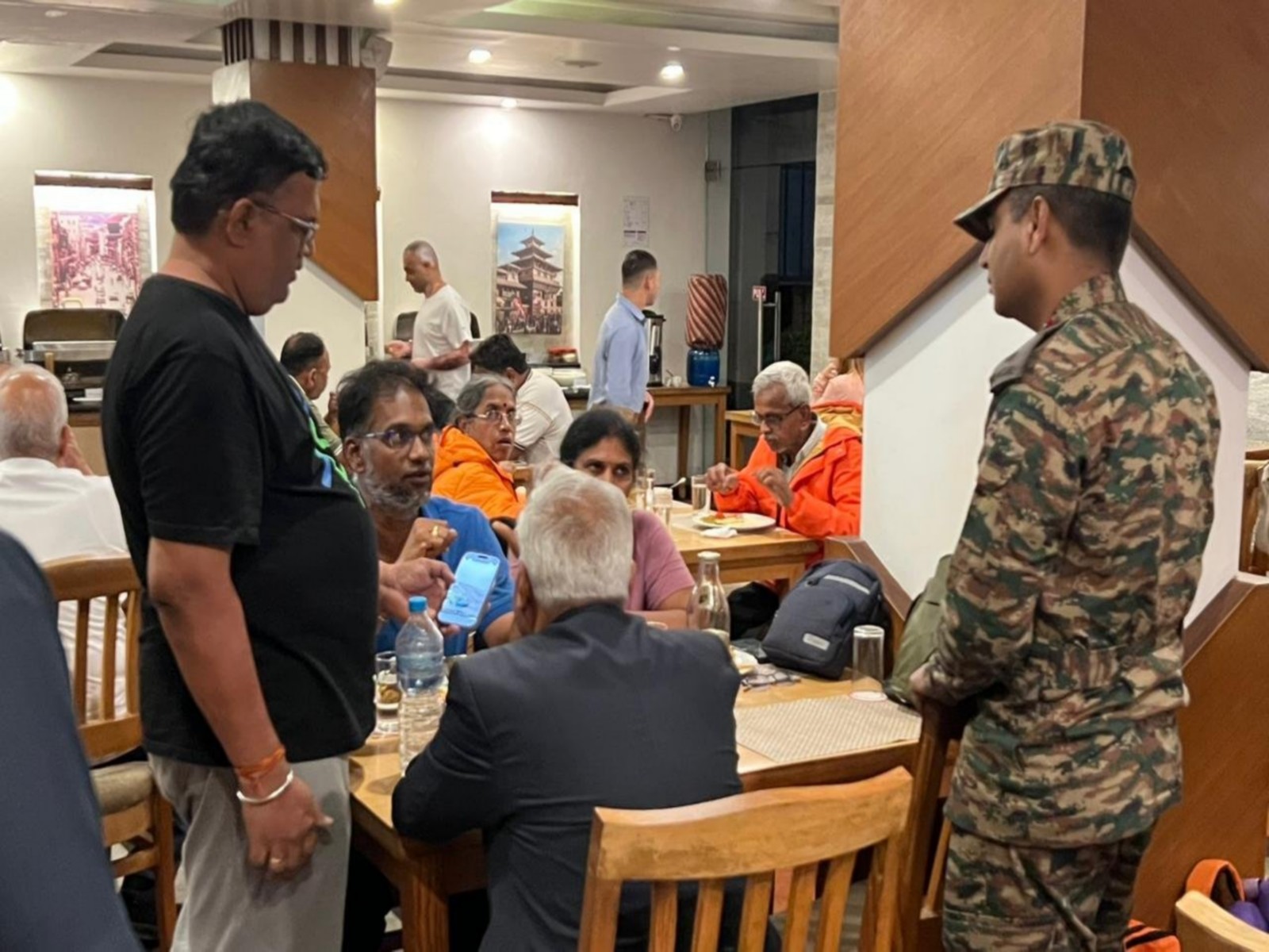 Tamil Nadu residents rescued from flood-affected areas gather in Kathmandu as they prepare to return to India. (Photo/ANI) Tamil Nadu residents rescued from flood-affected areas gather in Kathmandu as they prepare to return to India. (Photo/ANI)