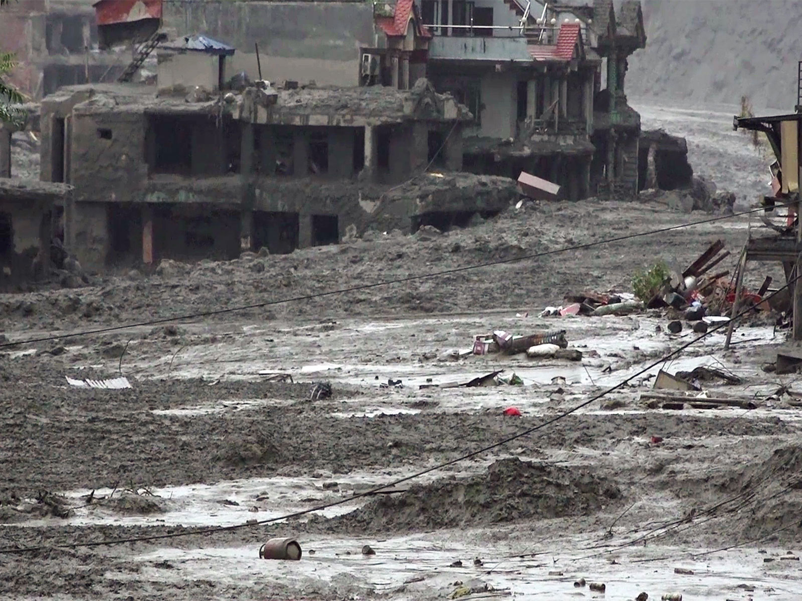 Flash flood ravages Nepalโs Nuwakot (Photo/ANI) Flash flood ravages Nepalโs Nuwakot (Photo/ANI)