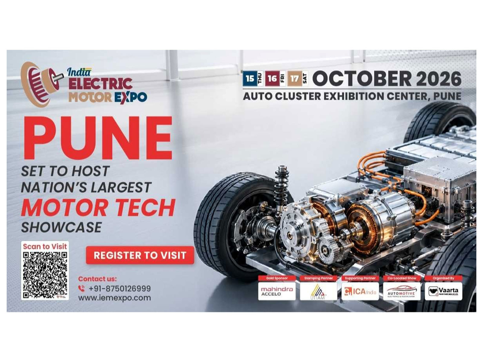 Mahindra, Godrej, and Top Firms from Germany and China Set to Converge in Pune for IEME 2026, India's Largest Motor Tech Expo Mahindra, Godrej, and Top Firms from Germany and China Set to Converge in Pune for IEME 2026, India's Largest Motor Tech Expo