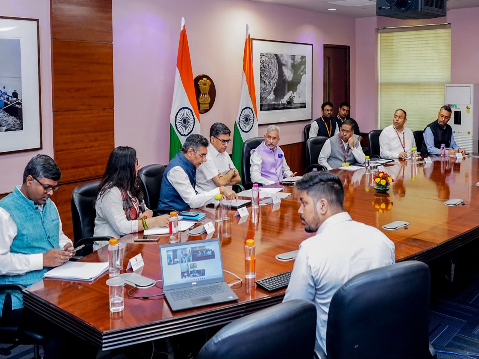 EAM S Jaishankar and MEA officials discuss rescue efforts in Nepal (Photo/@DrSJaishankar) EAM S Jaishankar and MEA officials discuss rescue efforts in Nepal (Photo/@DrSJaishankar)