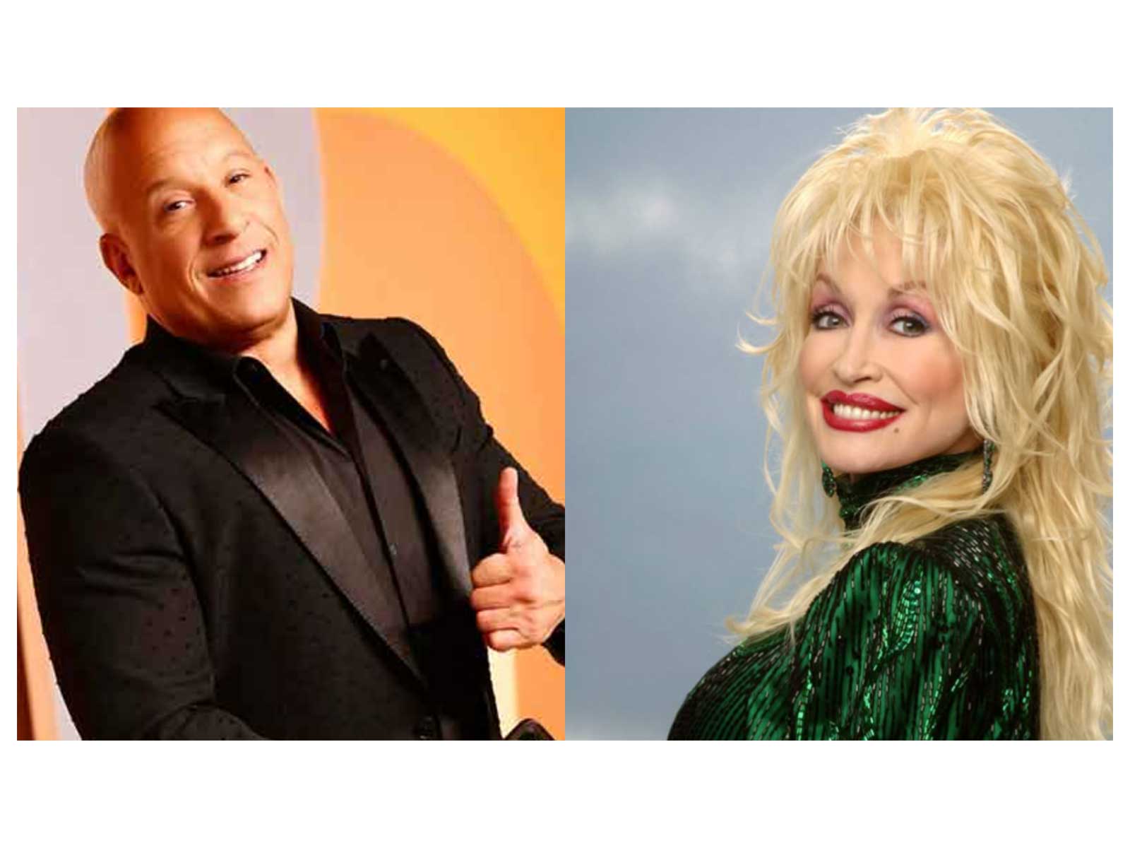in Diesel (L)  Dolly Parton (R) (Photos/@vindiesel/@dollyparton)