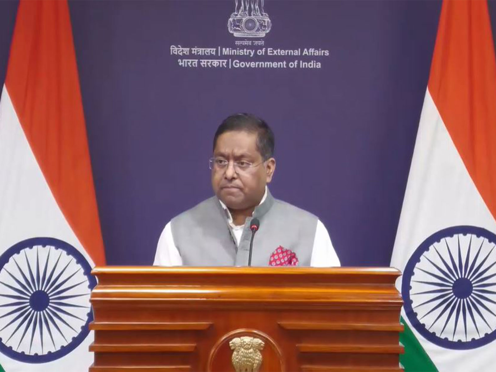 MEA spokesperson Randhir Jaiswal (Photo/Youtube@Ministry of External Affairs) MEA spokesperson Randhir Jaiswal (Photo/Youtube@Ministry of External Affairs)