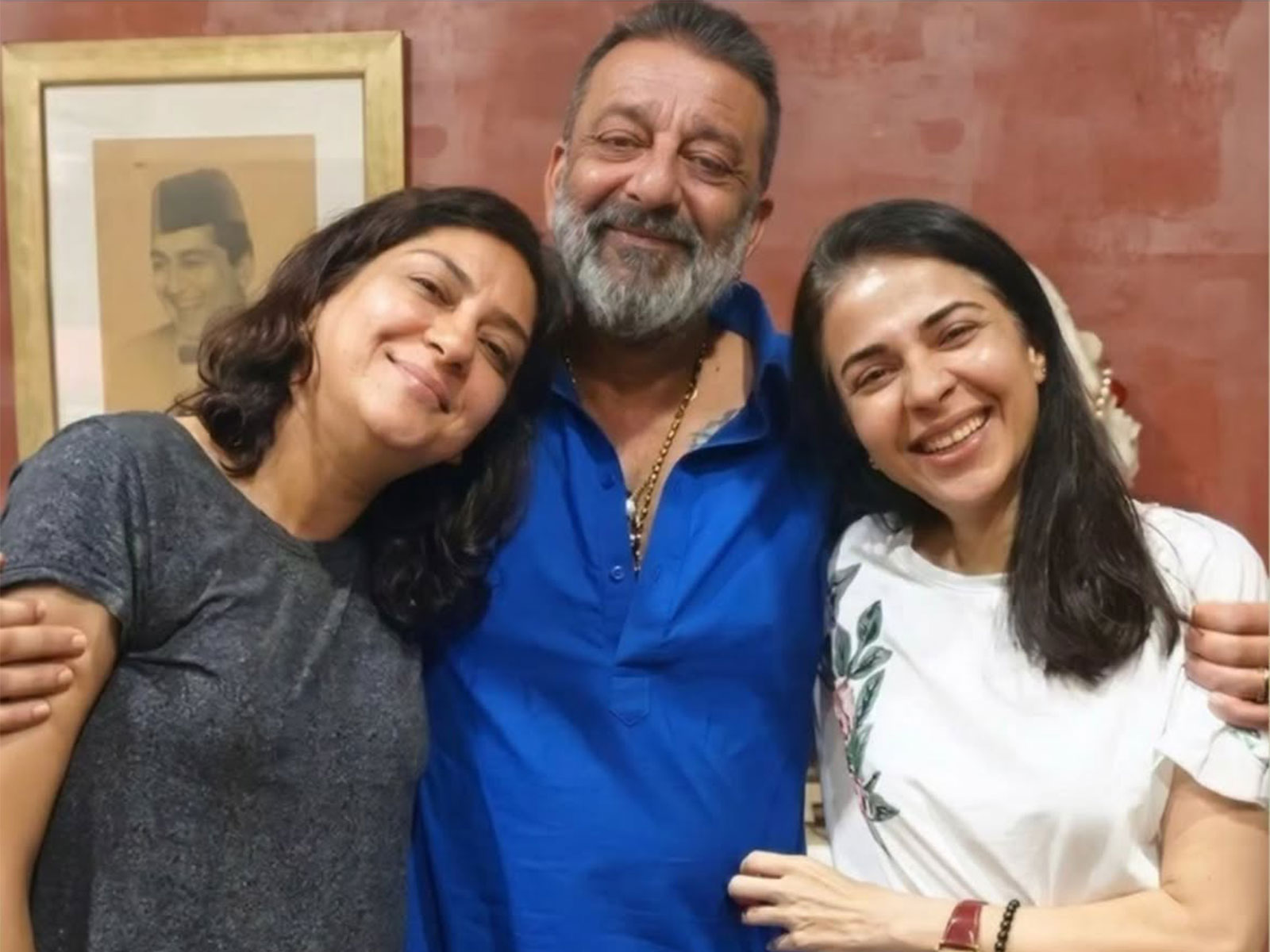 Actor Sanjay Dutt with sisters Priya and Namrata (Image source: Instagram@duttsanjay)