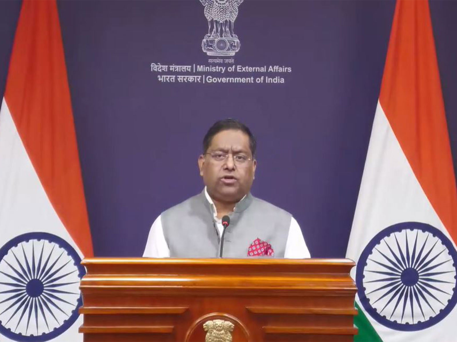 MEA spokesperson Randhir Jaiswal (Photo/Youtube@Ministry of External Affairs)