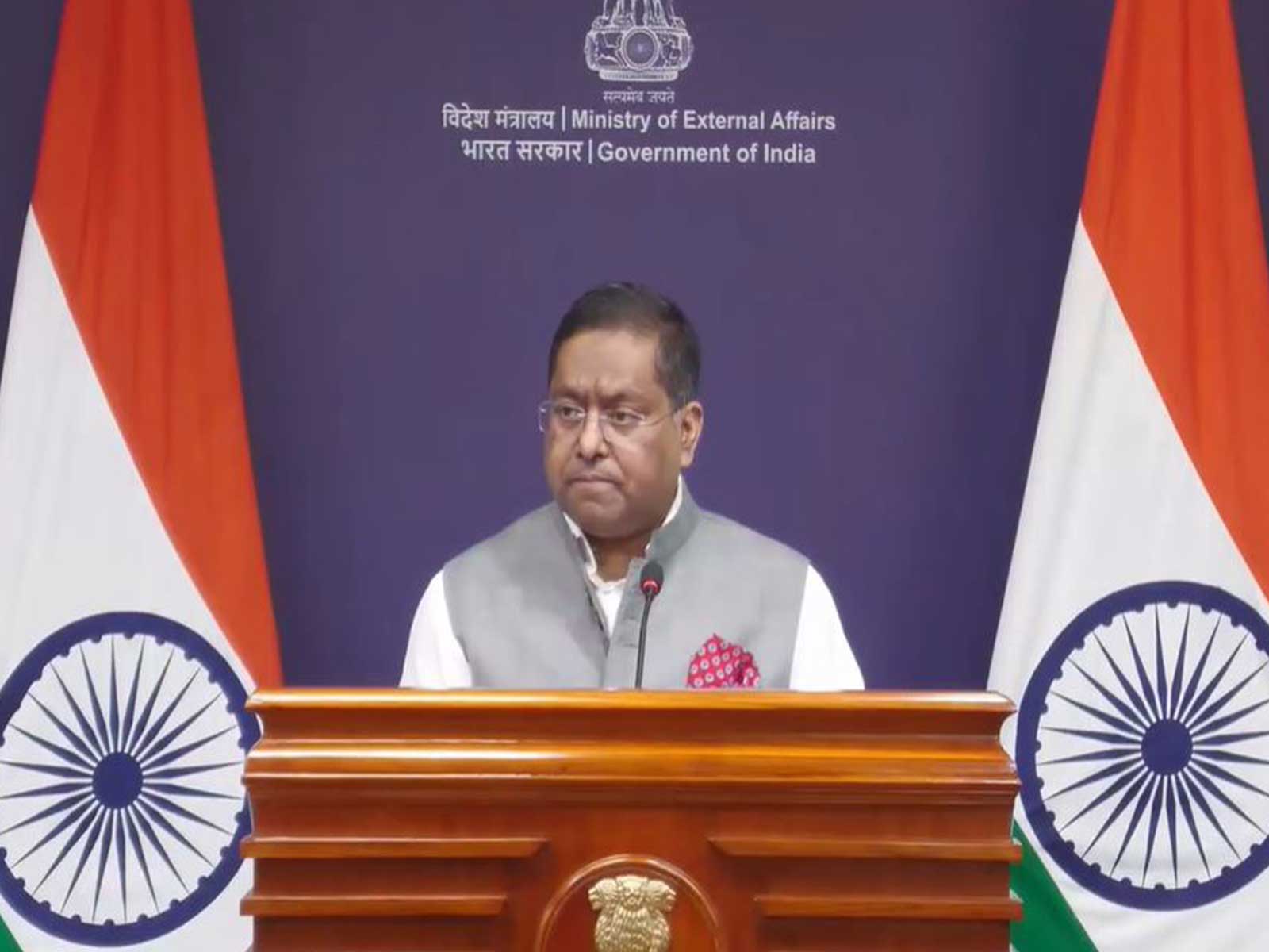 MEA spokesperson Randhir Jaiswal (Photo/Youtube@Ministry of External Affairs) MEA spokesperson Randhir Jaiswal (Photo/Youtube@Ministry of External Affairs)