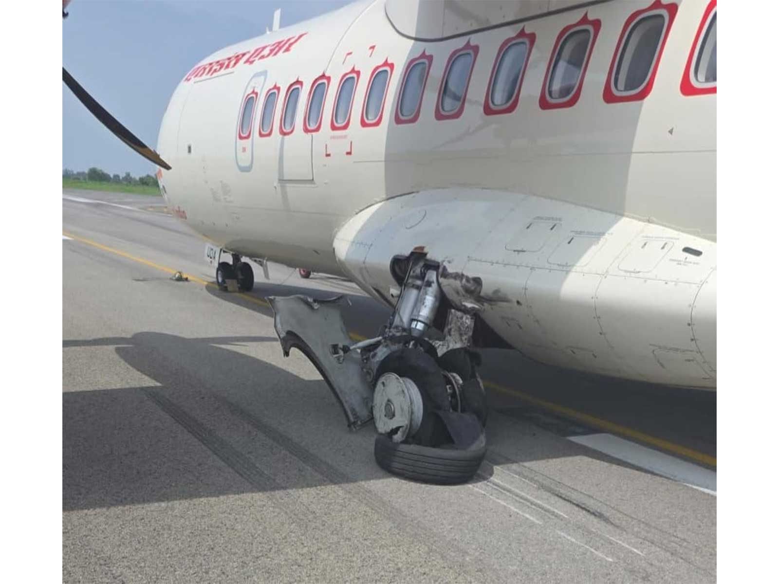 Visual from the incident spot (Photo/Airport Authority, Bilaspur) Visual from the incident spot (Photo/Airport Authority, Bilaspur)