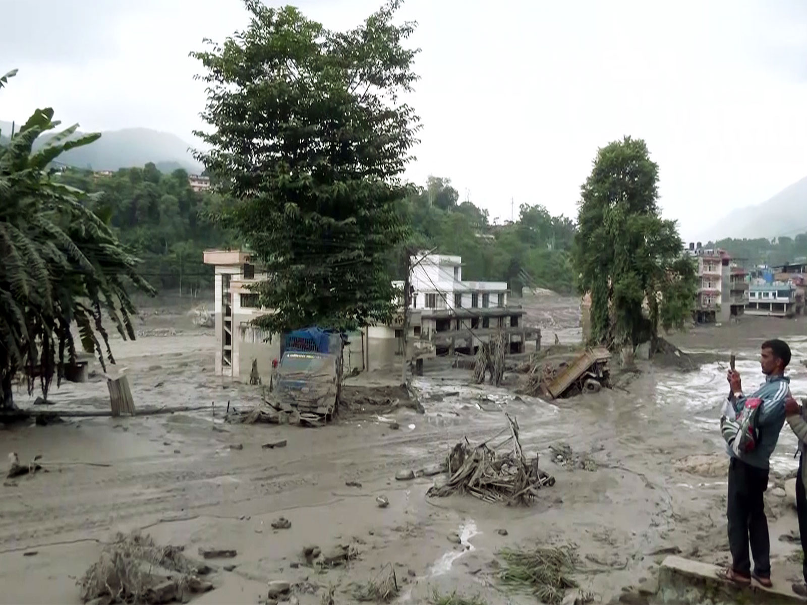 Flash flood ravages Nepal’s Rasuwa (Photo:ANI)