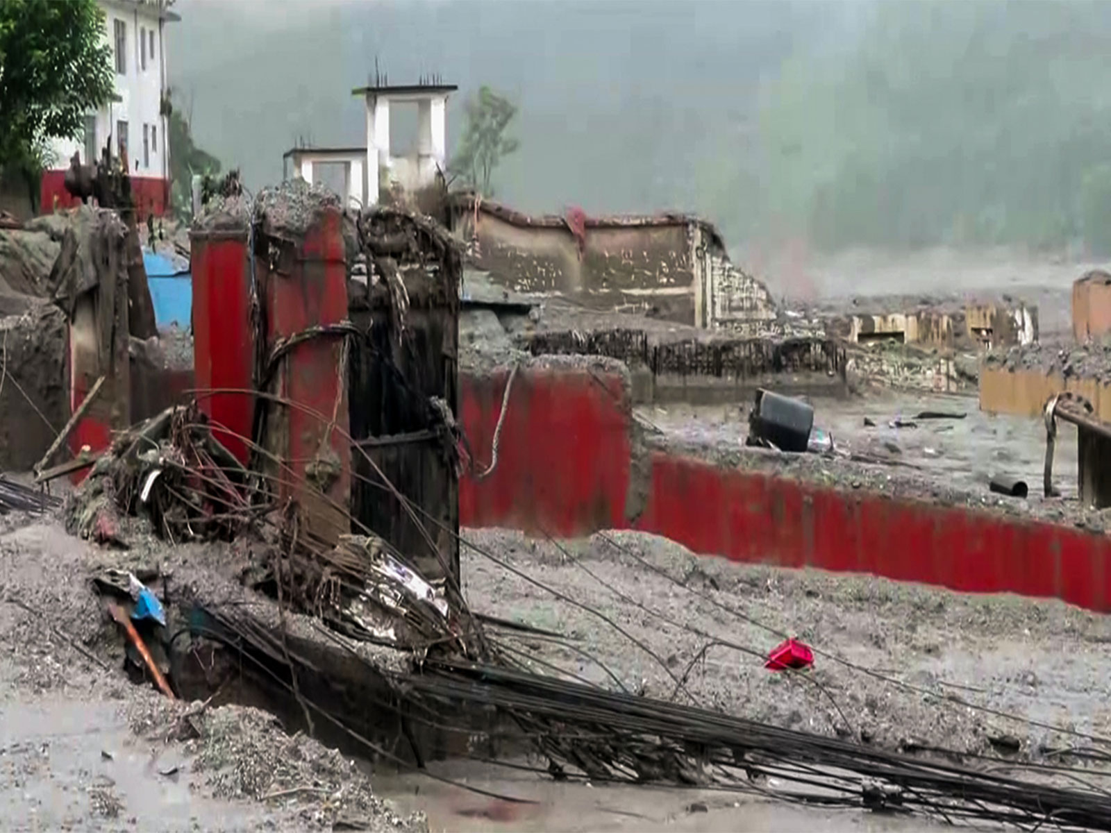 Aftermath of devastating flash floods in Nepal's Trishuli area (Photo/ANI)