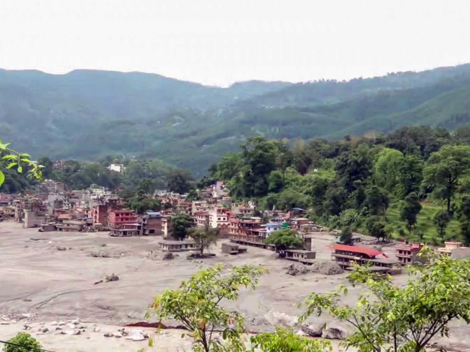Aftermath of devastating flash floods in Nepal's Betrawati area (Photo/ANI)
