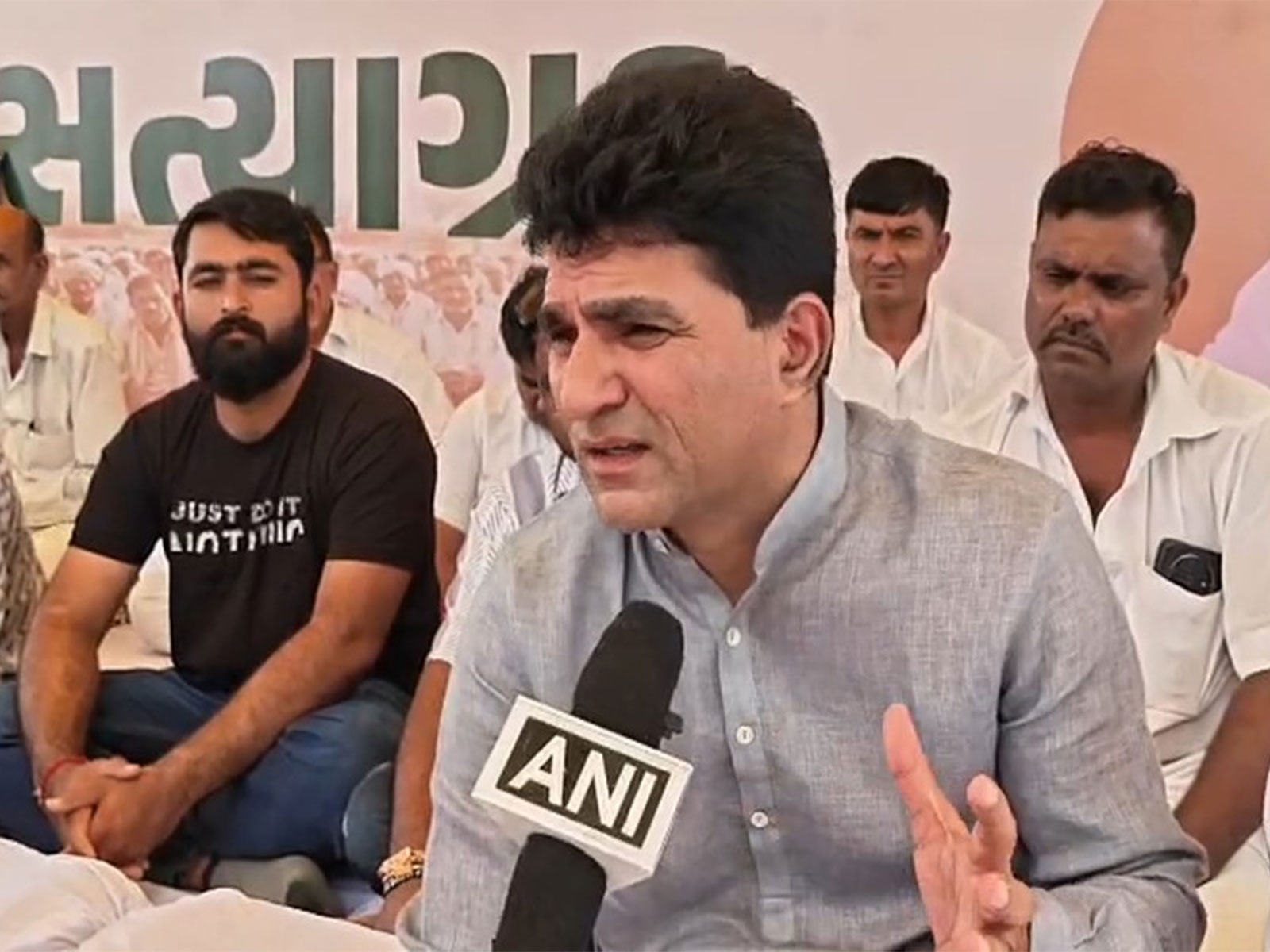 Aam Aadmi Party (AAP) Gujarat State President Isudan Gadhvi (Photo/ANI)
