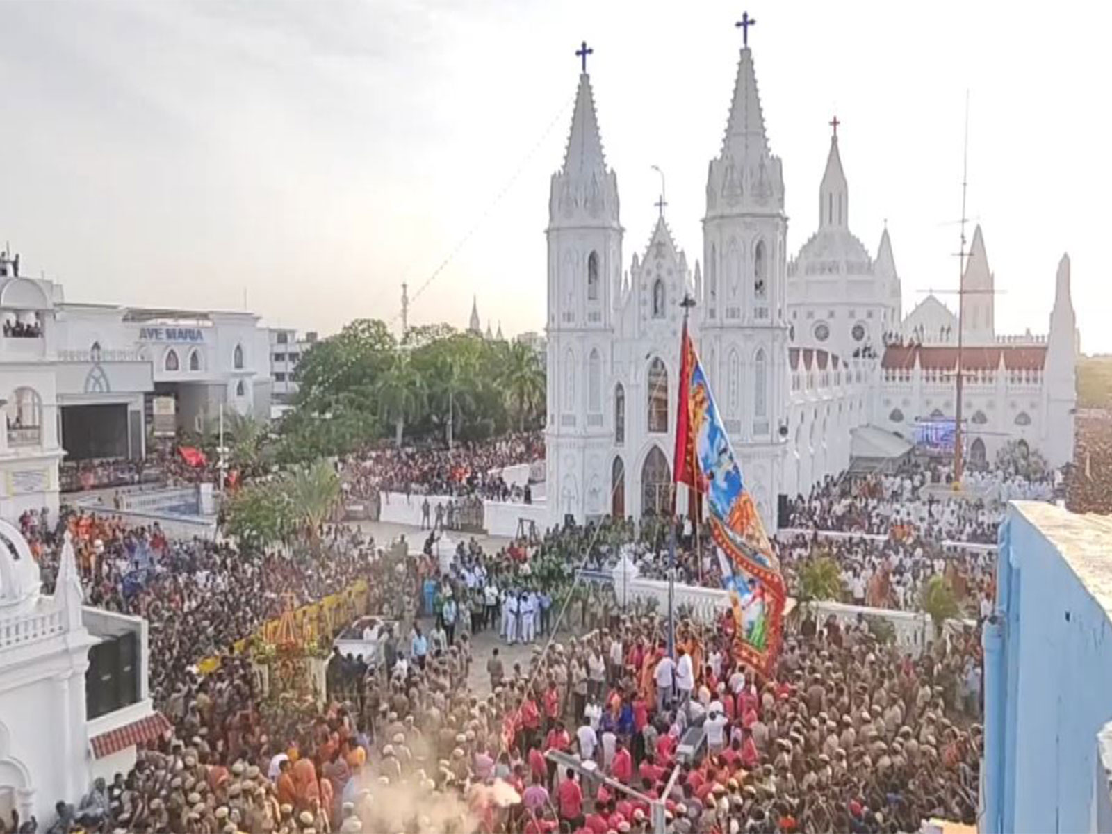 Annual fest of the Velankanni Basilica (Photo/ANI) Annual fest of the Velankanni Basilica (Photo/ANI)