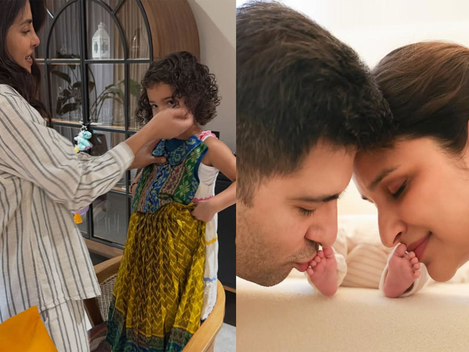 Priyanka Chopra with Malti Marie; Raghav Chadha, Parineeti Chopra with baby Neer (Photo/Instagram/@priyankachopra,@parineetichopra) Priyanka Chopra with Malti Marie; Raghav Chadha, Parineeti Chopra with baby Neer (Photo/Instagram/@priyankachopra,@parineetichopra)