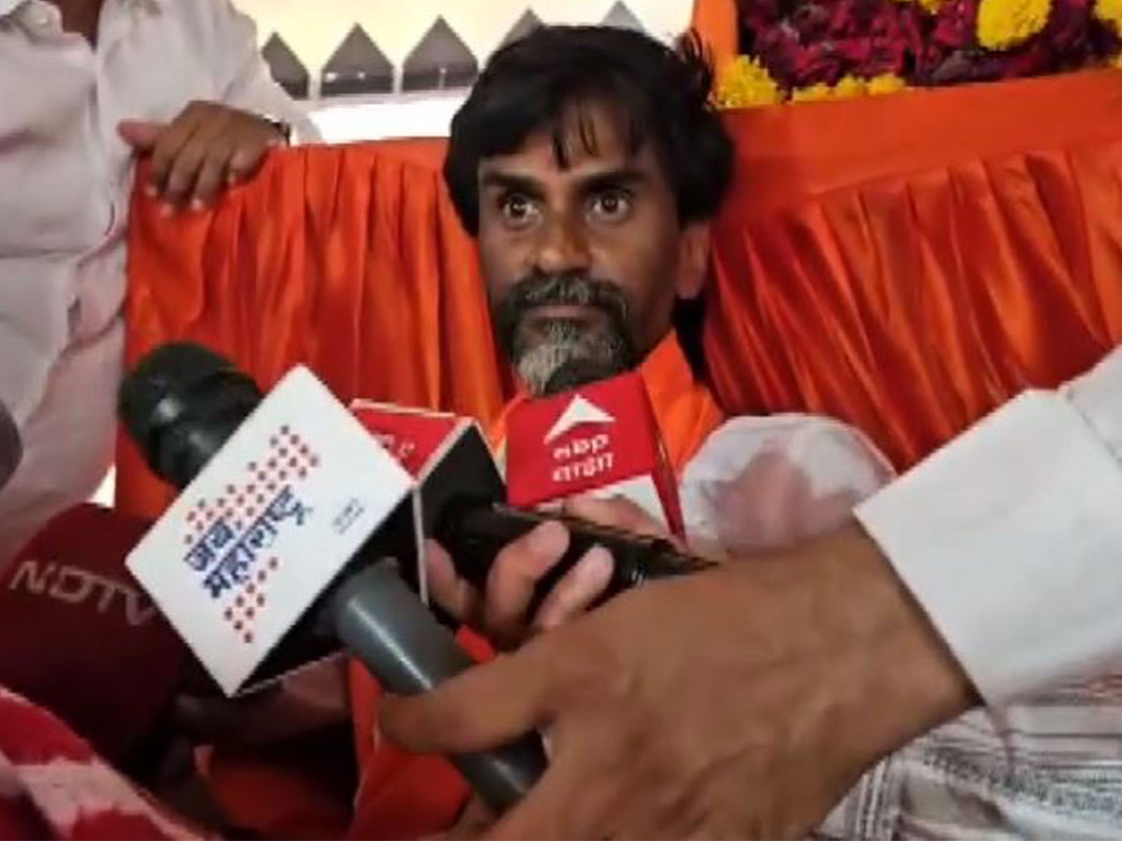 Maratha quota activist Manoj Jarange Patil (Photo/ANI)