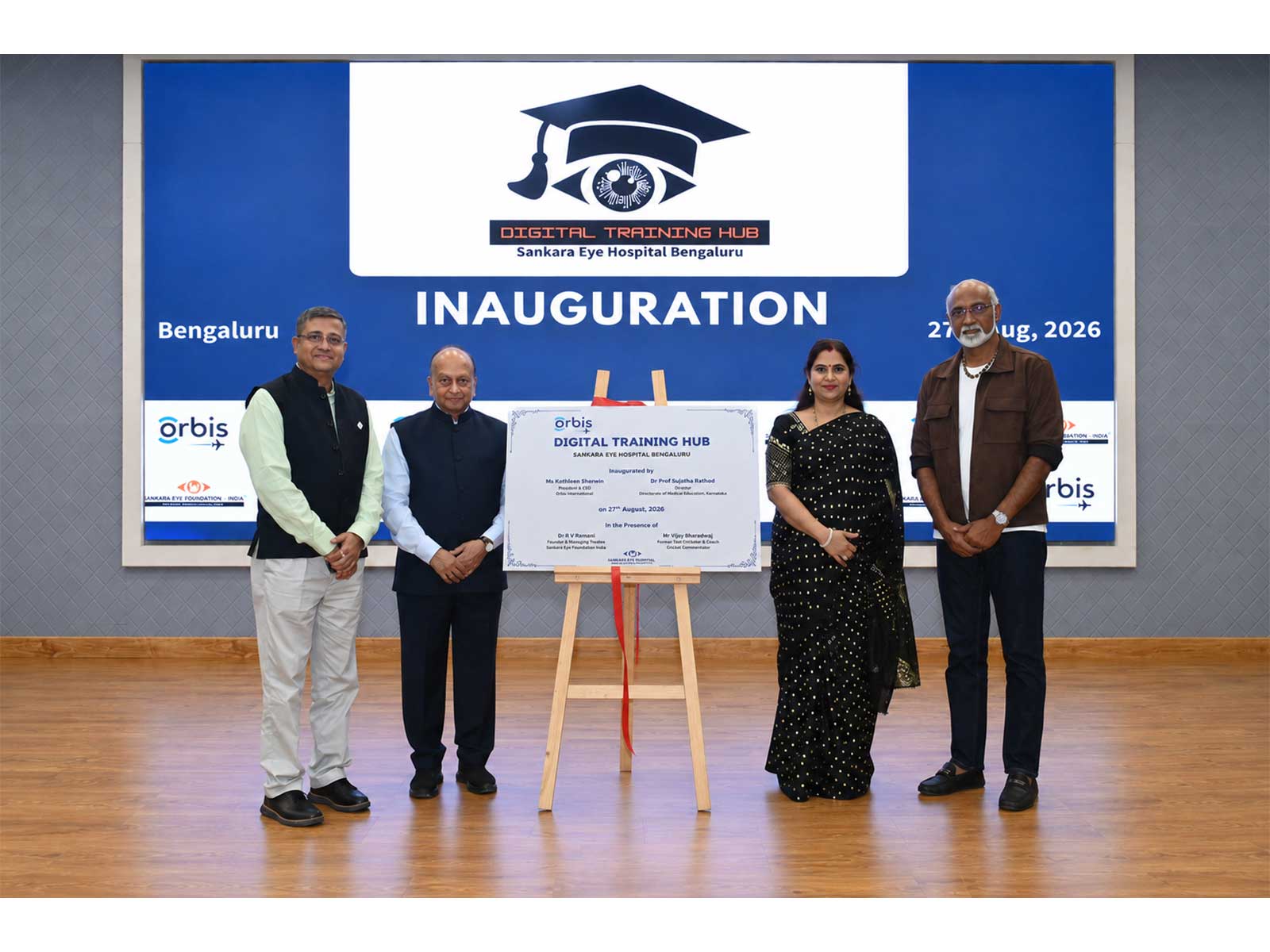 Standing from the left are Dr. Rishi Raj Borah, Dr. R. V. Ramani, standing on the right are Dr. Sujatha Rathod and Mr. Vijay Bharadwaj Standing from the left are Dr. Rishi Raj Borah, Dr. R. V. Ramani, standing on the right are Dr. Sujatha Rathod and Mr. Vijay Bharadwaj