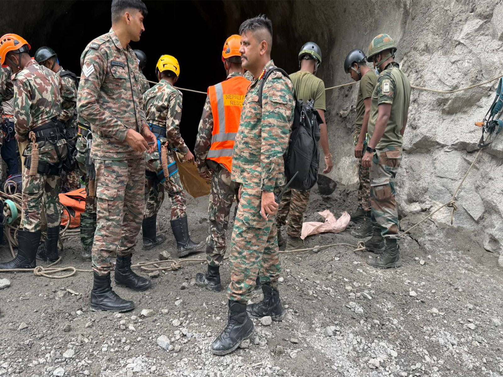 Indian tunnel rescue team conducts operations at Chilime and Langtang hydropower sites in coordination with Nepali Army. (Photo: X/@navsri6619)