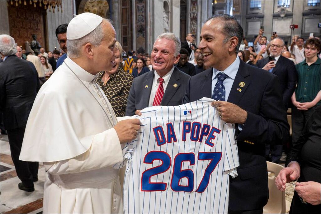 Krishnamoorthi Presents Pope Leo XIV With “Da&hellip;