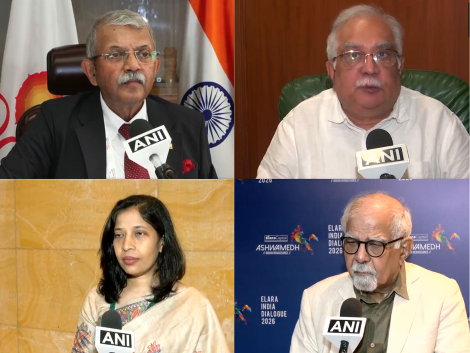 Saurabh Sanyal, Manoranjan Sharma, Surjit Bhalla, Rajani Sinha (Photo/ANI) Saurabh Sanyal, Manoranjan Sharma, Surjit Bhalla, Rajani Sinha (Photo/ANI)