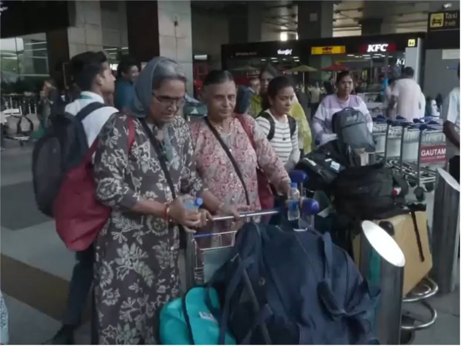 A group of Kailash Mansarovar Yatra pilgrims from Tamil Nadu reaches India safely (Photo/ANI)