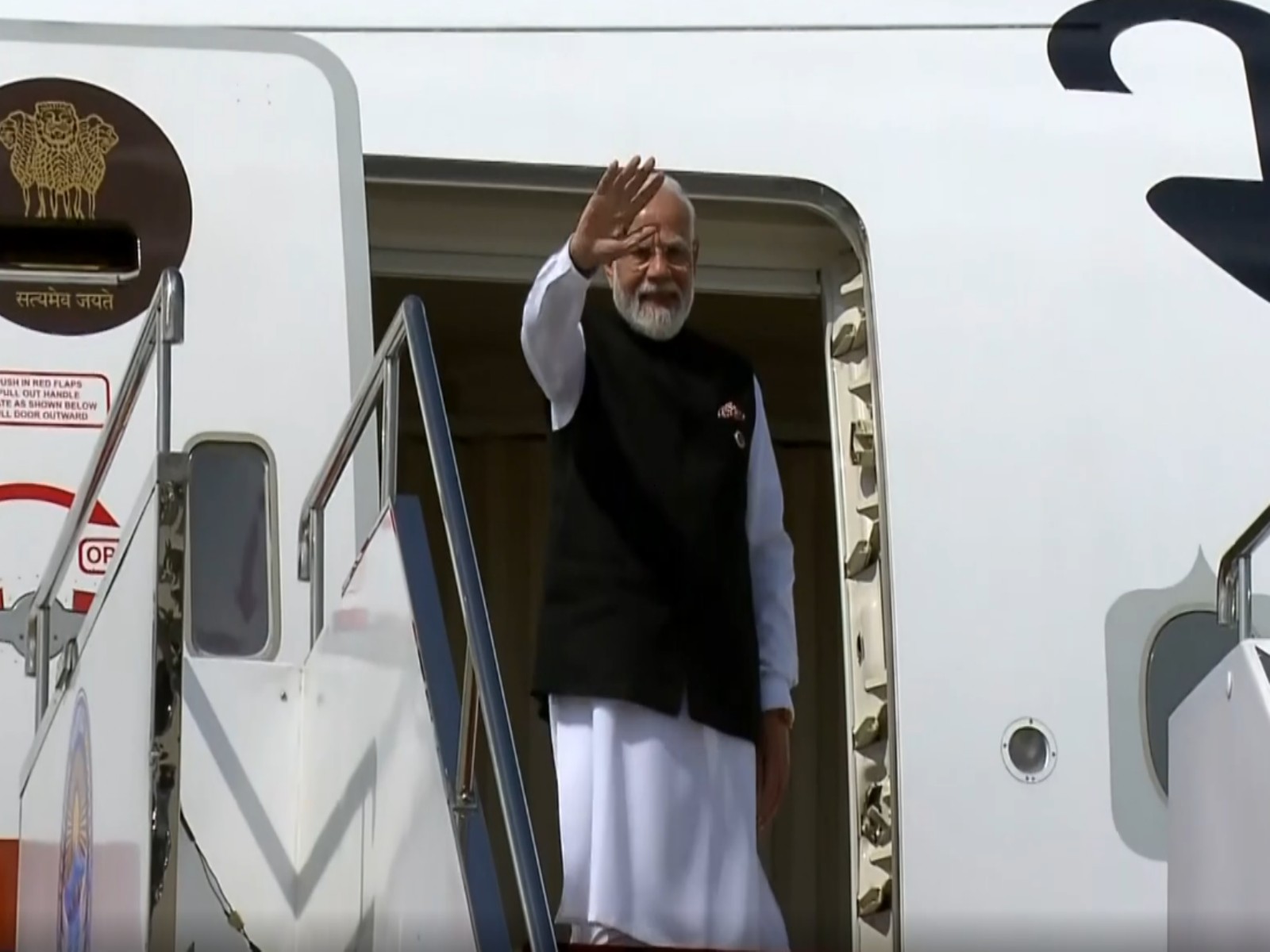 Prime Minister Narendra Modi departs for Delhi after attending 26th SCO Summit in Bishkek (Photo/DD/ANI) Prime Minister Narendra Modi departs for Delhi after attending 26th SCO Summit in Bishkek (Photo/DD/ANI)