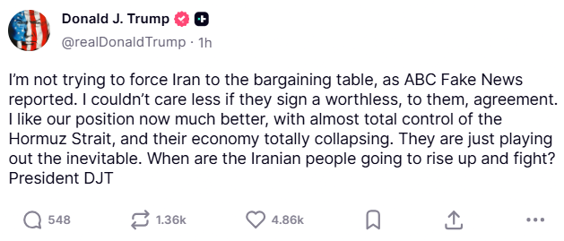 Trump says US has “almost total control” of Hormuz Strait as Iran&hellip;