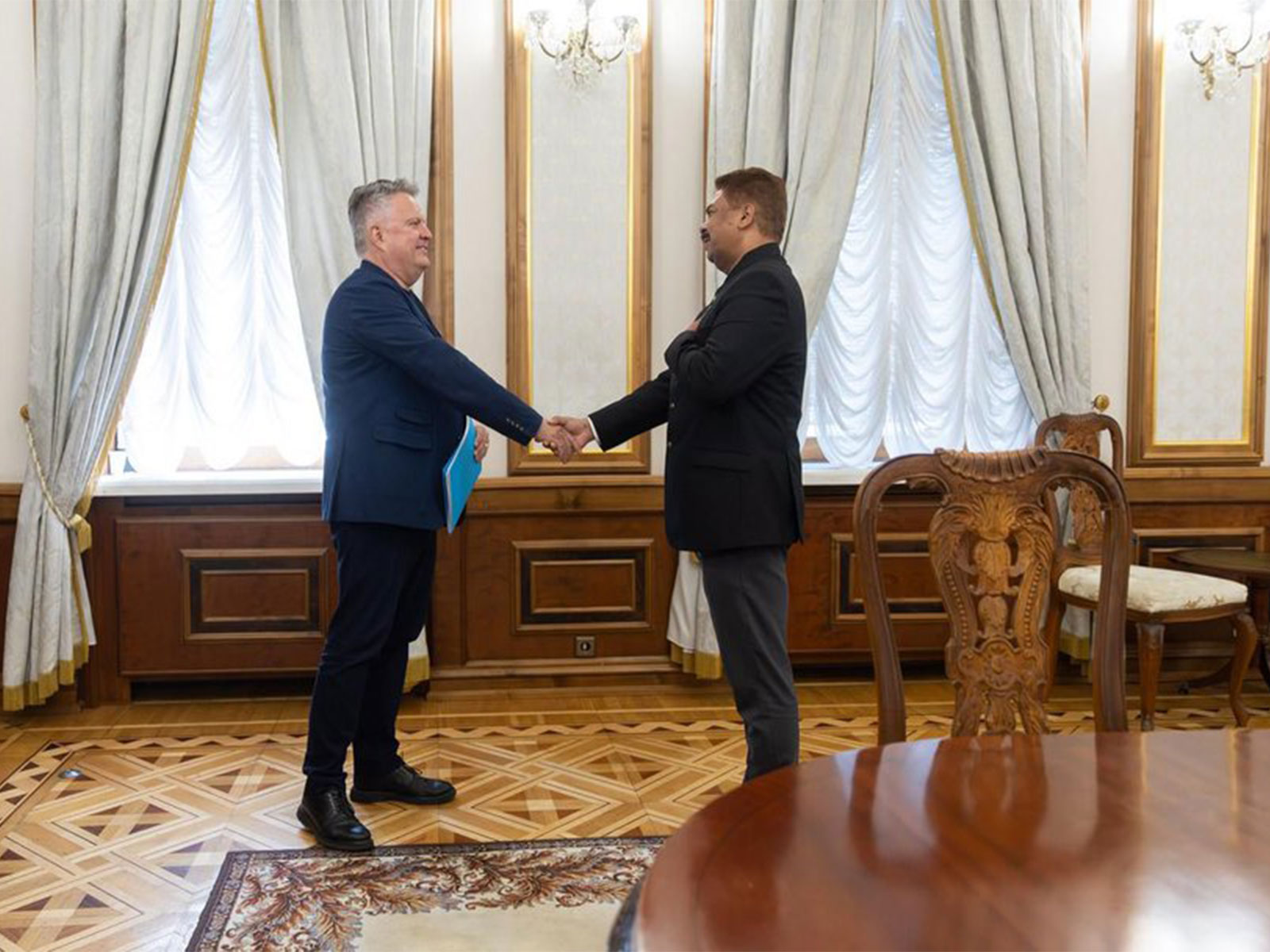 Ukraine’s First Deputy Head of the Office of the President, Sergiy Kyslytsya holds meeting with India’s Ambassador to Ukraine, Anjani Kumar (Photo/X/@SergiyKyslytsya) Ukraine’s First Deputy Head of the Office of the President, Sergiy Kyslytsya holds meeting with India’s Ambassador to Ukraine, Anjani Kumar (Photo/X/@SergiyKyslytsya)