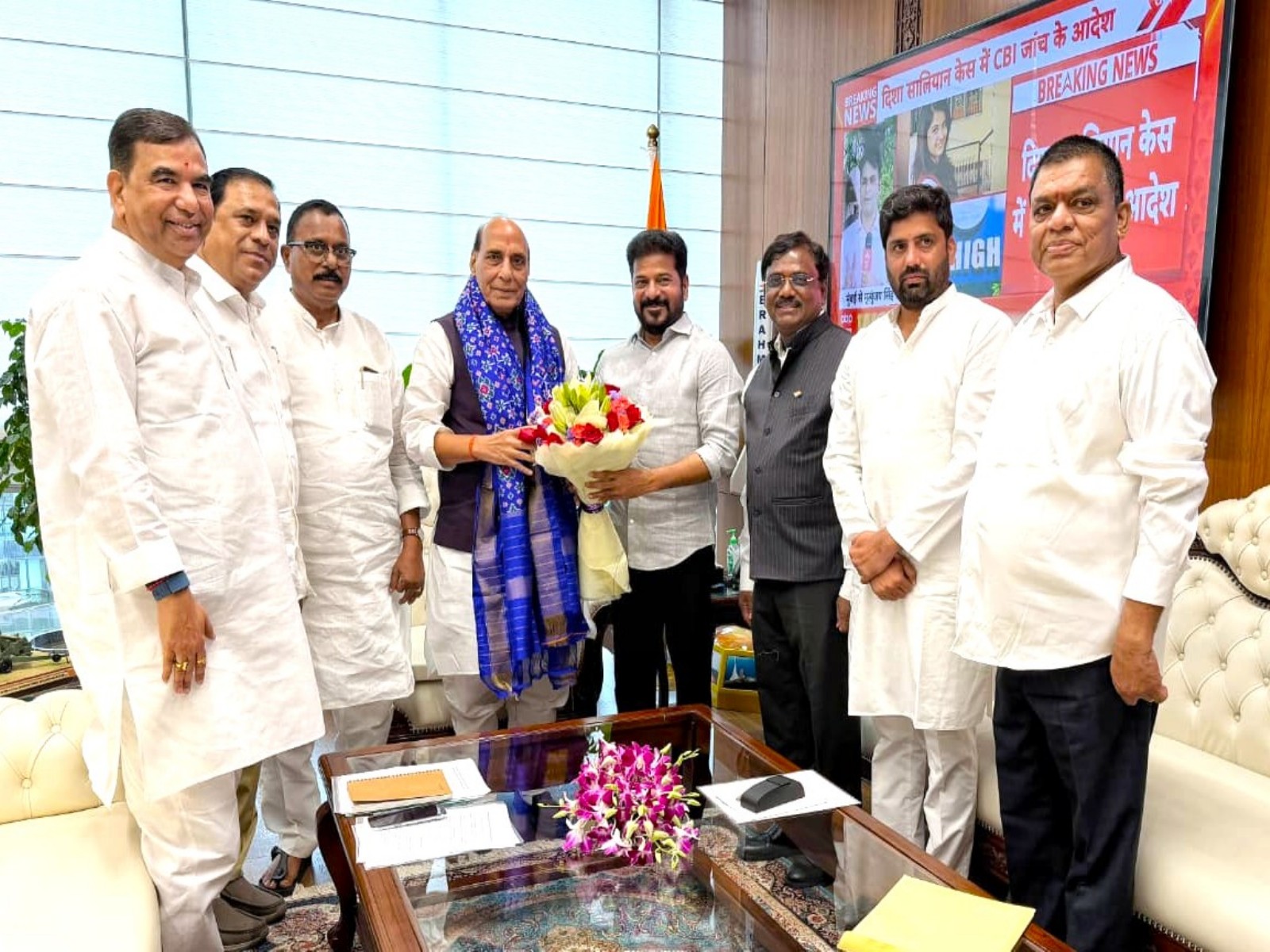 Telangana CM invites Rajnath Singh to inaugurate Raksha Expo 2026 (Photo:Telangana CMO) Telangana CM invites Rajnath Singh to inaugurate Raksha Expo 2026 (Photo:Telangana CMO)