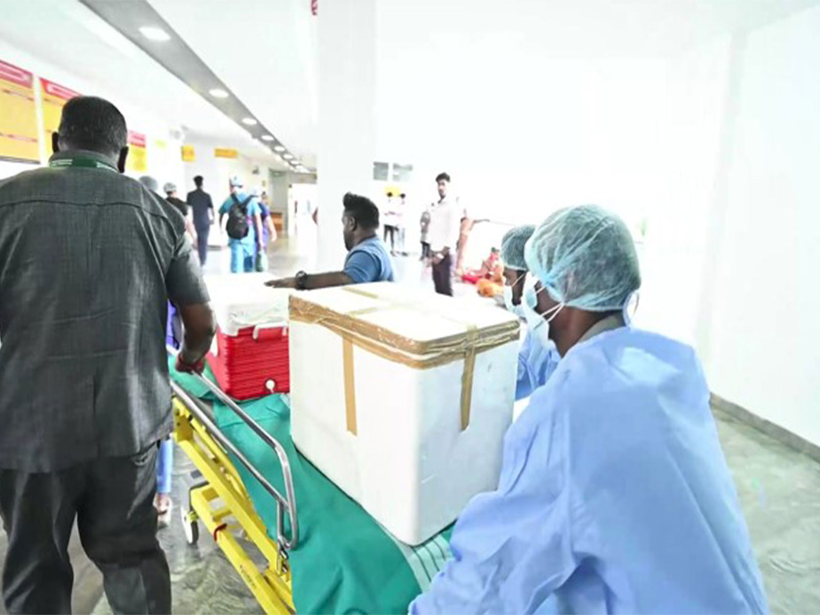 A donated heart was transported in Perambalur district (Photo/ANI)