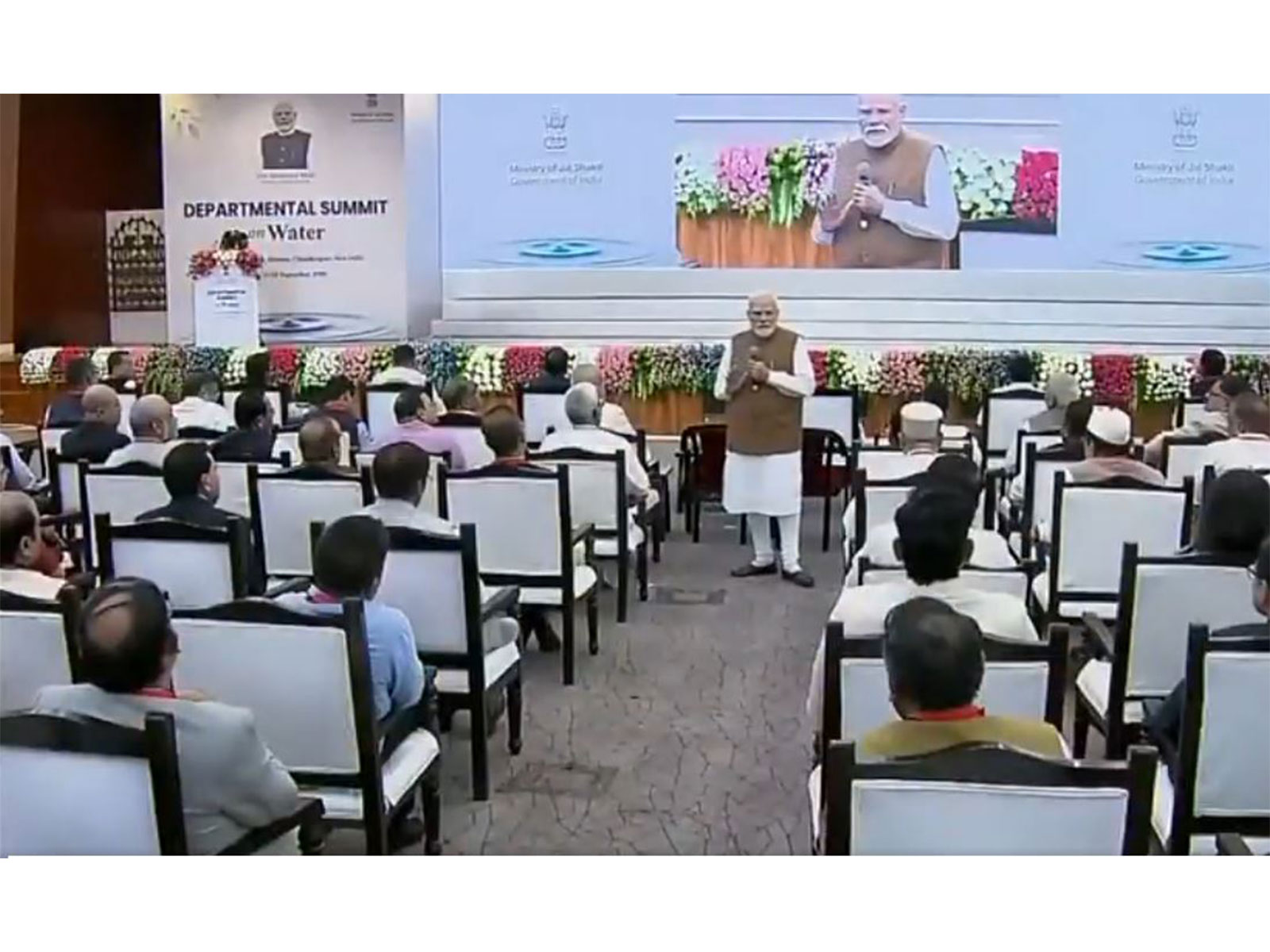 PM Modi at the National Departmental Summit on Water (Photo/ANI)