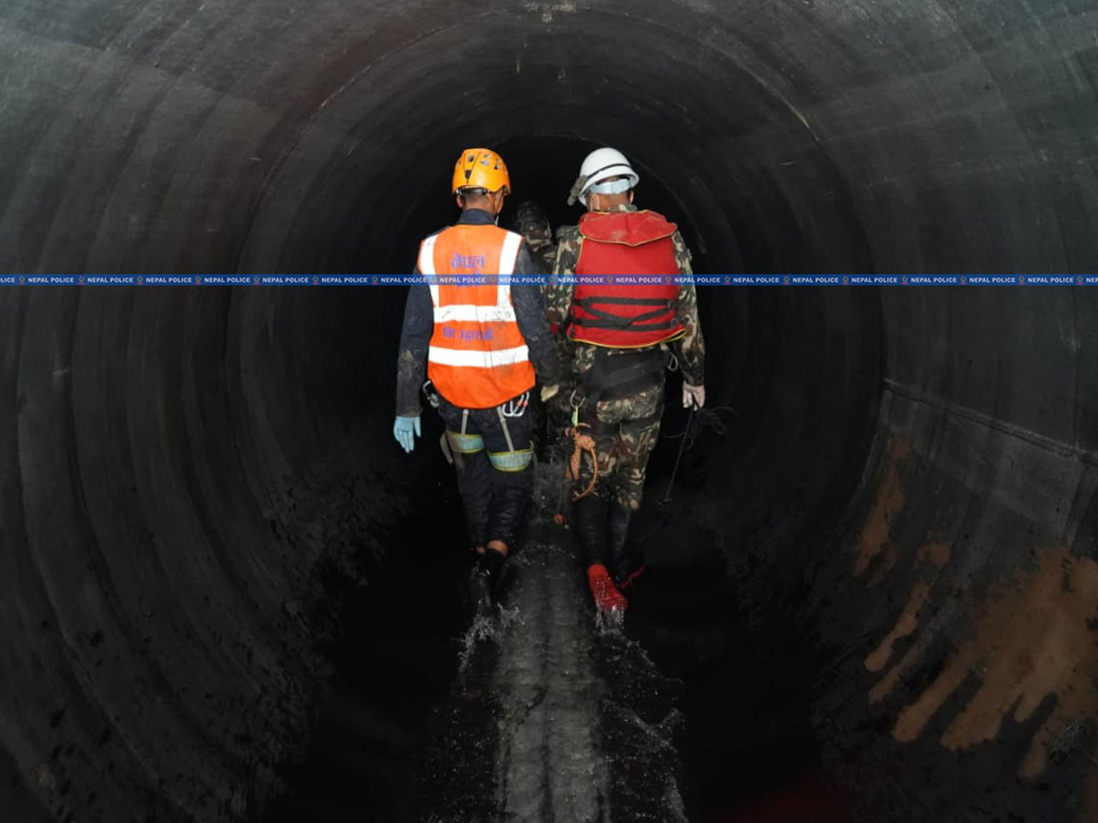 Search and rescue operations are ongoing inside the tunnel of the Langtang Hydropower Project-2 (Photo/X/@NepalPoliceHQ)
