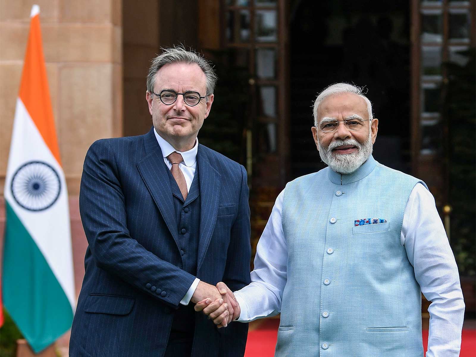  Prime Minister Narendra Modi with Belgian Prime Minister Bart De Wever (Photo/ANI)