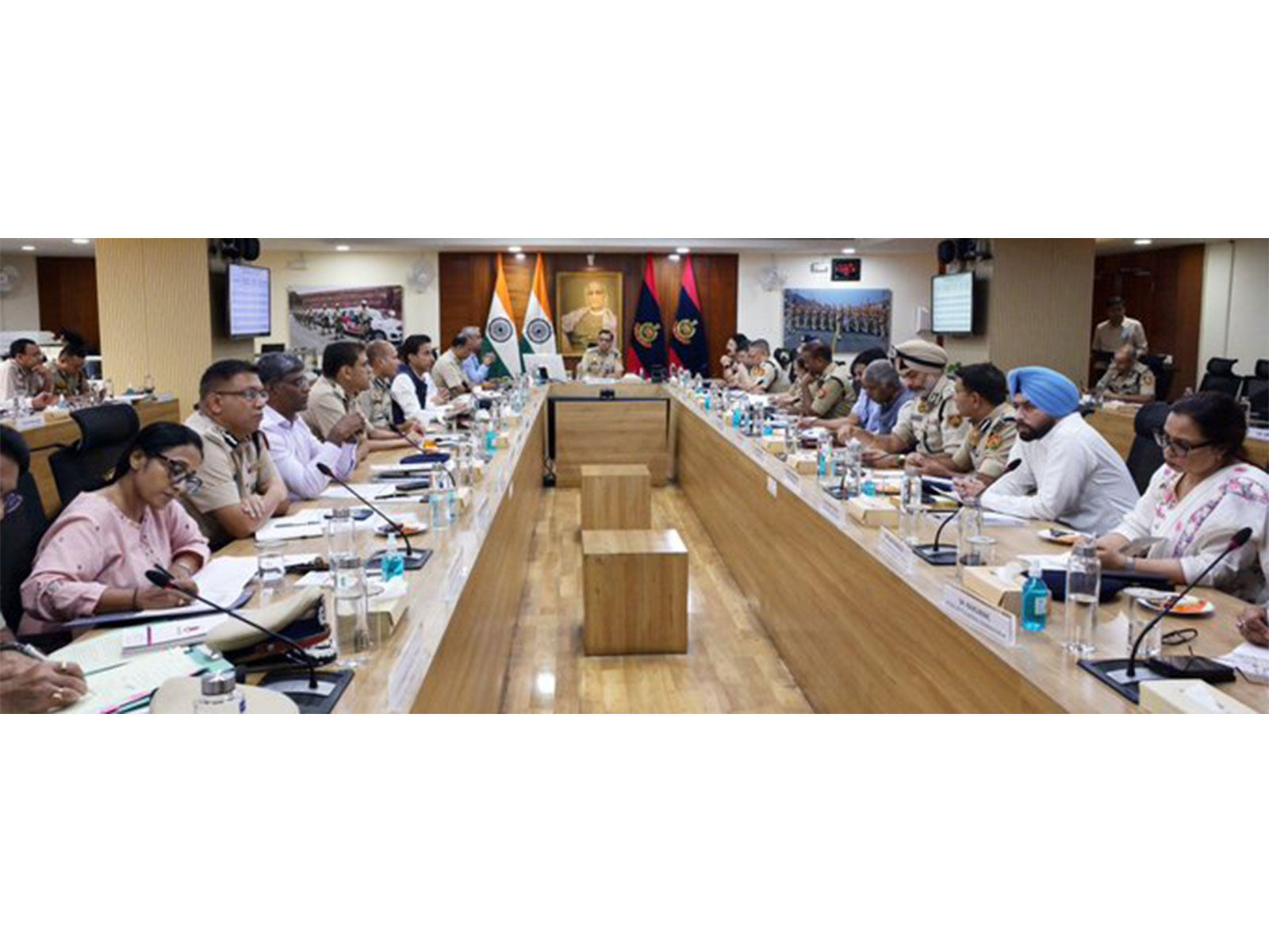An Interstate Co-ordination Meeting was held today at the Delhi Police Headquarters ahead of the BRICS Summit (Photo/ ANI)
