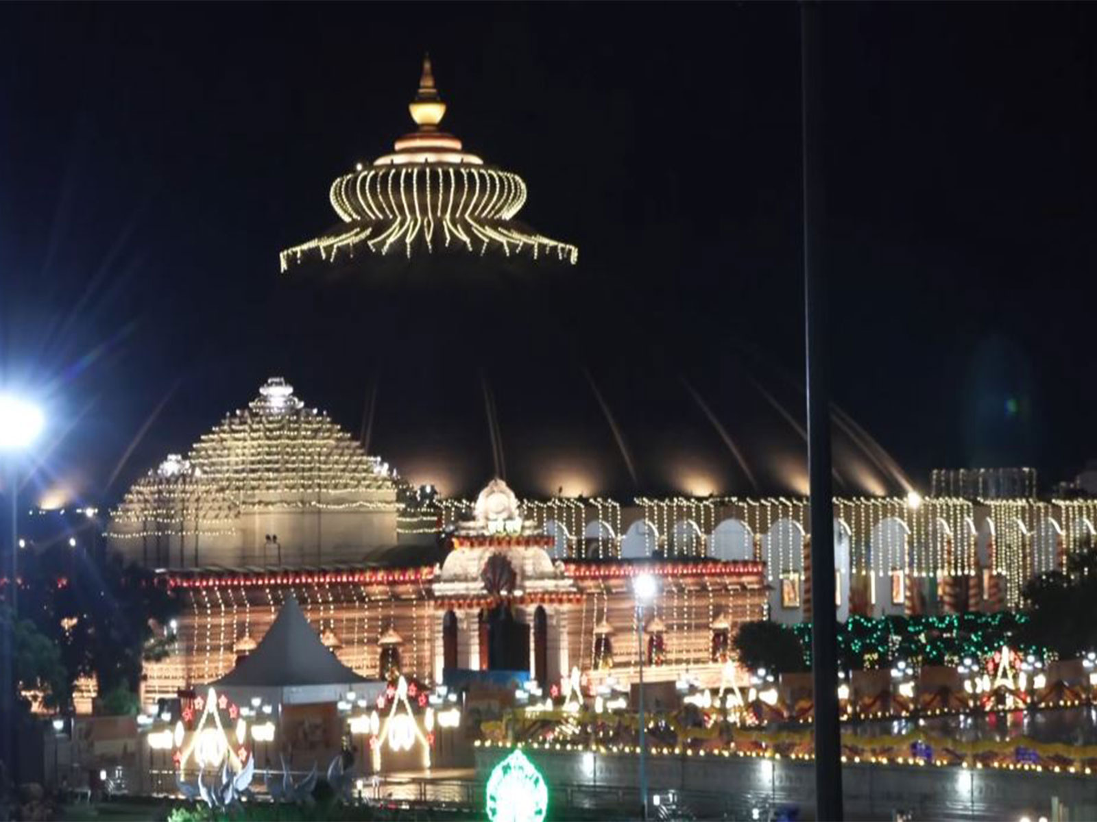 Decorations at Shri Krishna Janmasthan in Mathura (Photo/ANI)