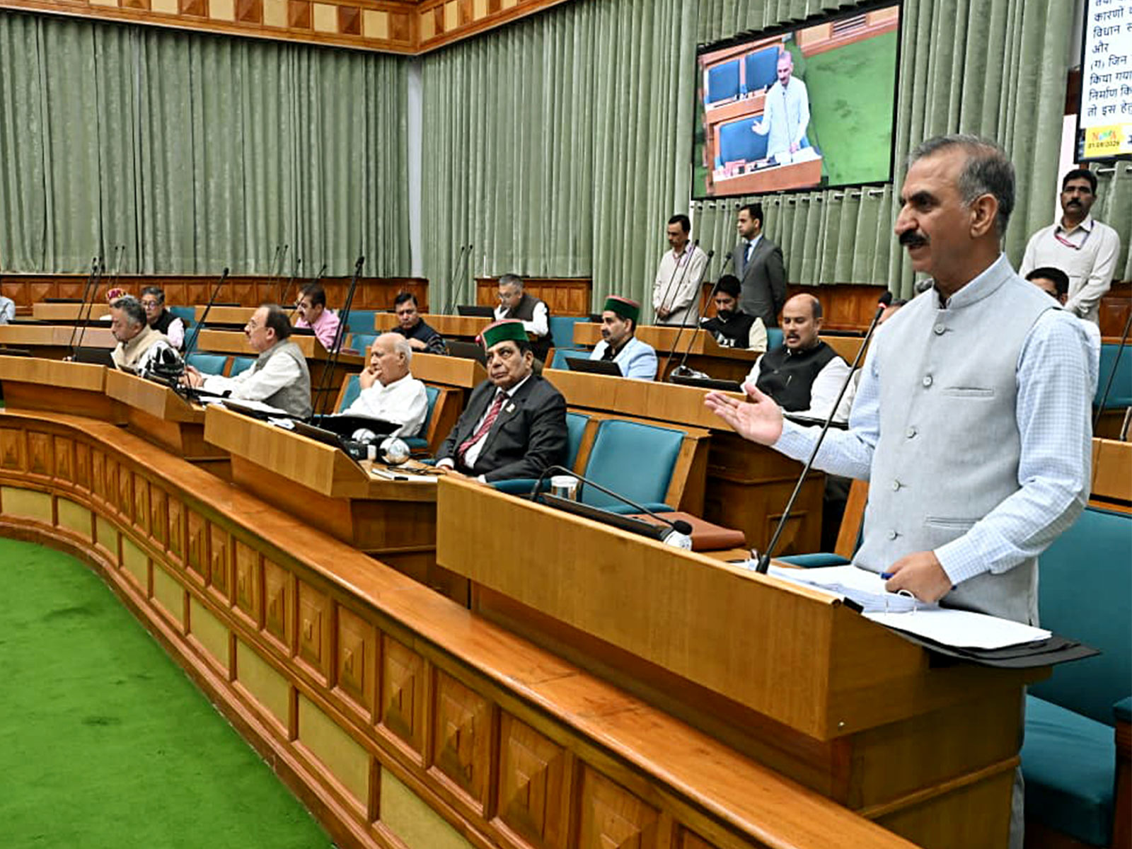 Monsoon session of the 14th Himachal Pradesh Legislative Assembly in Shimla (Photo/ANI) Monsoon session of the 14th Himachal Pradesh Legislative Assembly in Shimla (Photo/ANI)