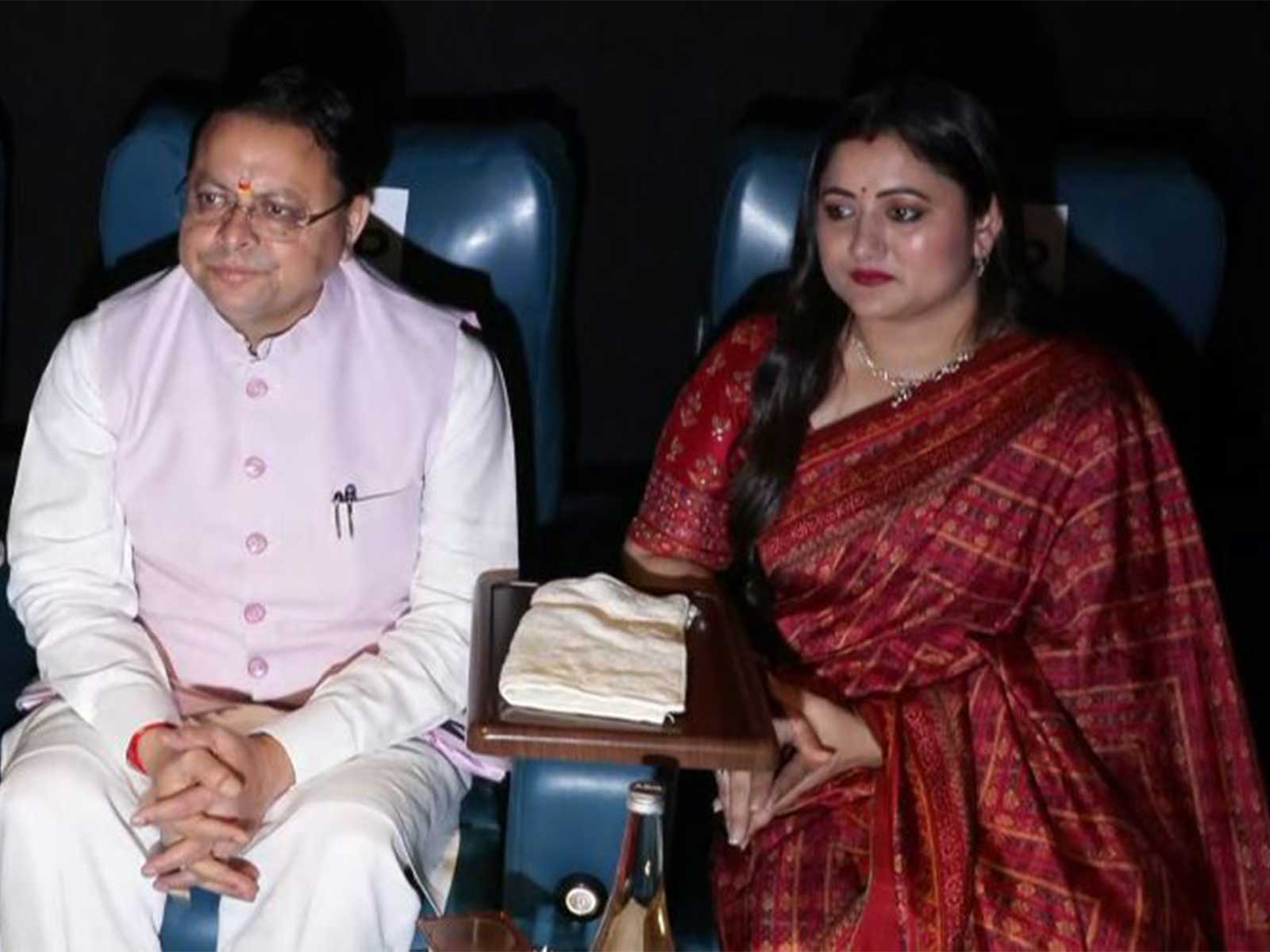Uttarakhand CM Pushkar Singh Dhami attends 'Hanuman Ansh' screening (Photo/ANI)