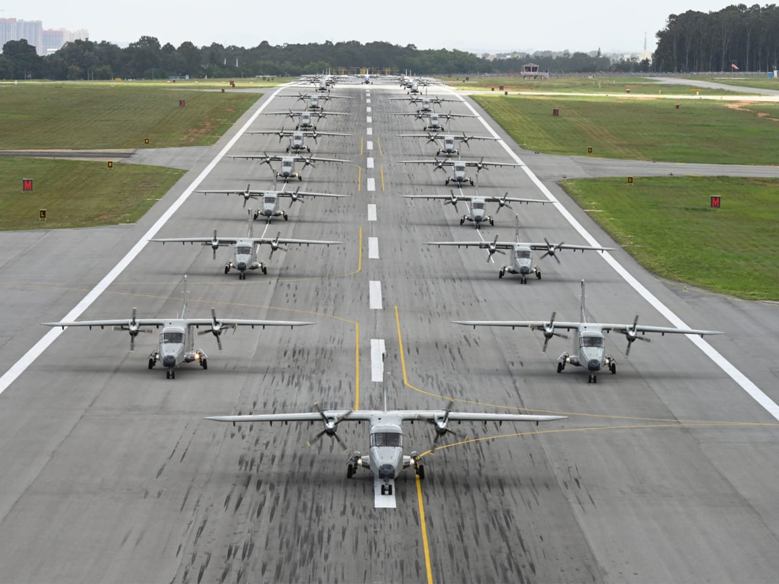 Elephant walk of Dornier-228 aircraft fleet (Photo/X@tracomiaf)