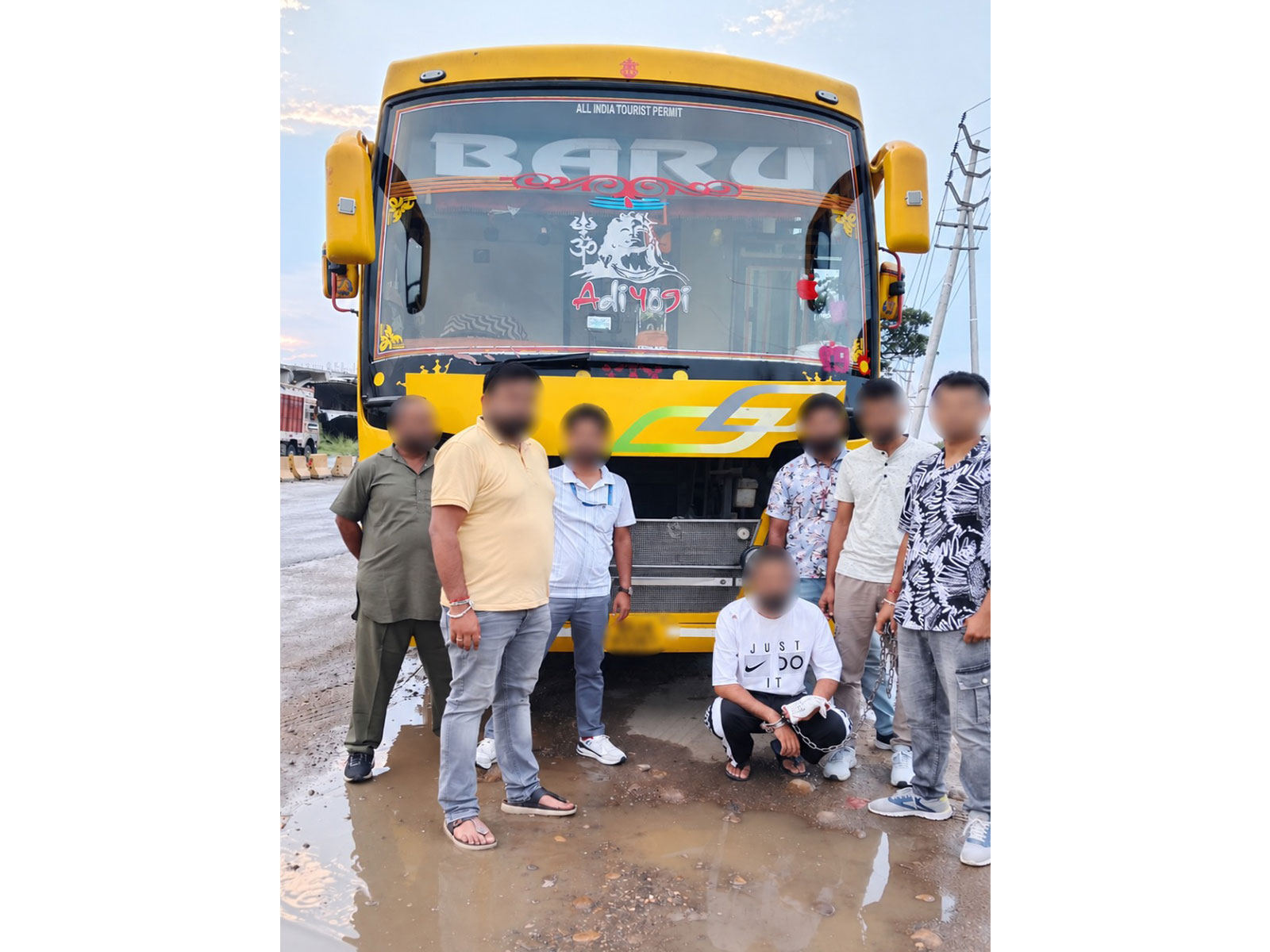 Intercepted a passenger bus near New Bus Stand in Samba (Photo/NCB) Intercepted a passenger bus near New Bus Stand in Samba (Photo/NCB)