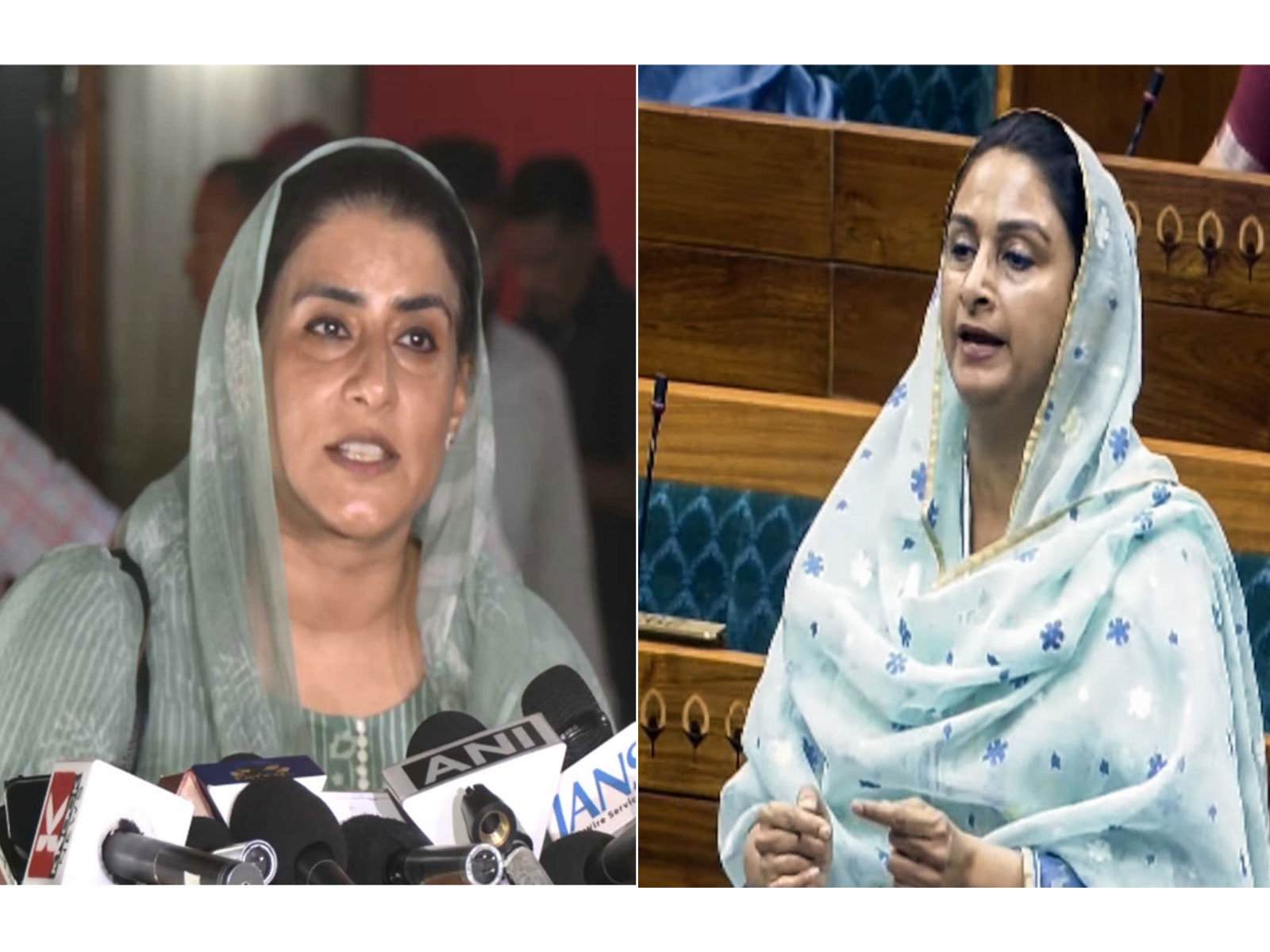 Akali Dal MLA Ganieve Kaur Majithia (Left)and MP Harsimrat Kaur Badal (Right)(Photo/ANI) Akali Dal MLA Ganieve Kaur Majithia (Left)and MP Harsimrat Kaur Badal (Right)(Photo/ANI)