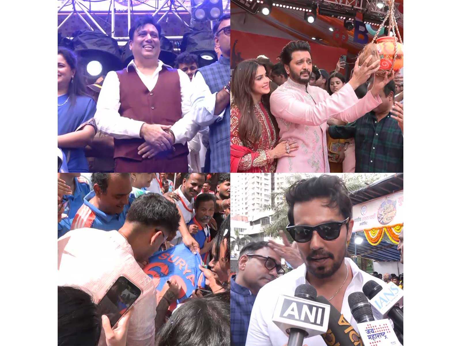 Celebrities attend Dahi Handi celebrations in Mumbai (Photo/ANI) Celebrities attend Dahi Handi celebrations in Mumbai (Photo/ANI)