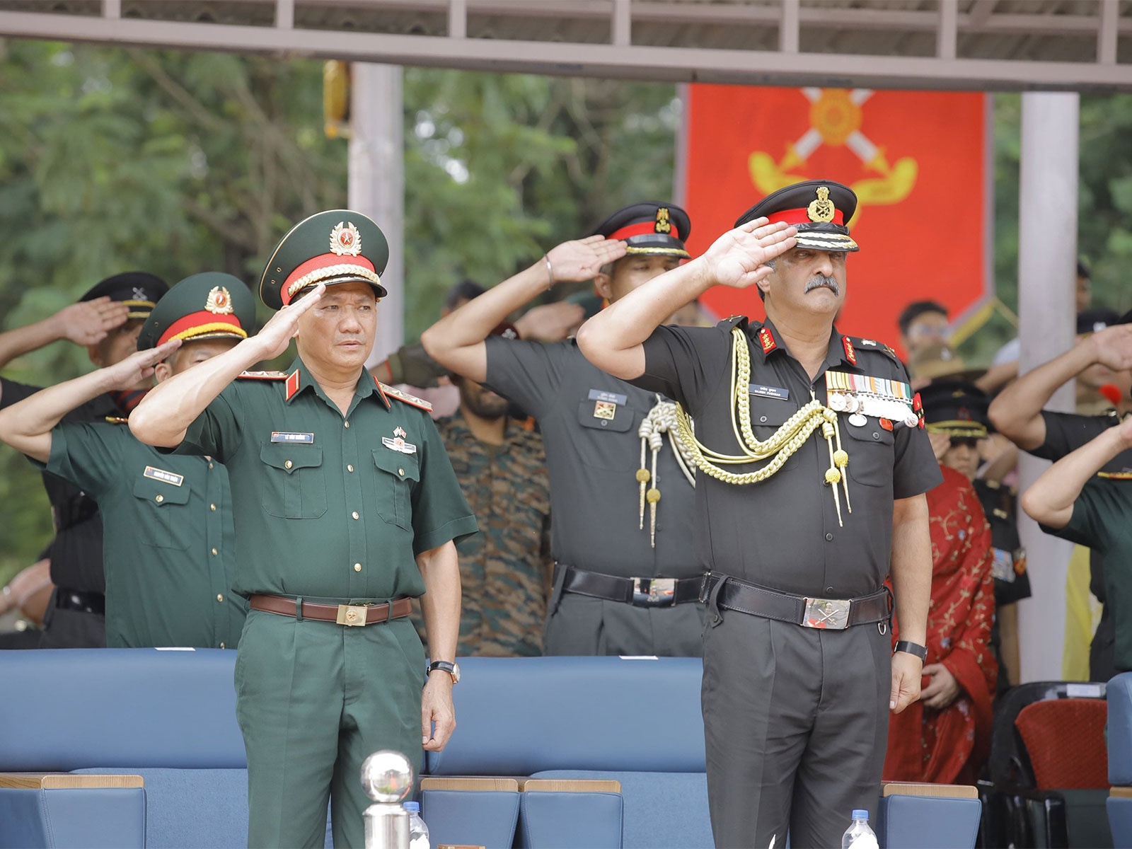 Lieutenant General Le Van Huong, Deputy Chief of the General Staff of the Vietnam People’s Army, attends the 'Pipping Ceremony' at the Officers Training Academy (OTA), Gaya, Bihar (Photo/X/@adgpi) Lieutenant General Le Van Huong, Deputy Chief of the General Staff of the Vietnam People’s Army, attends the 'Pipping Ceremony' at the Officers Training Academy (OTA), Gaya, Bihar (Photo/X/@adgpi)