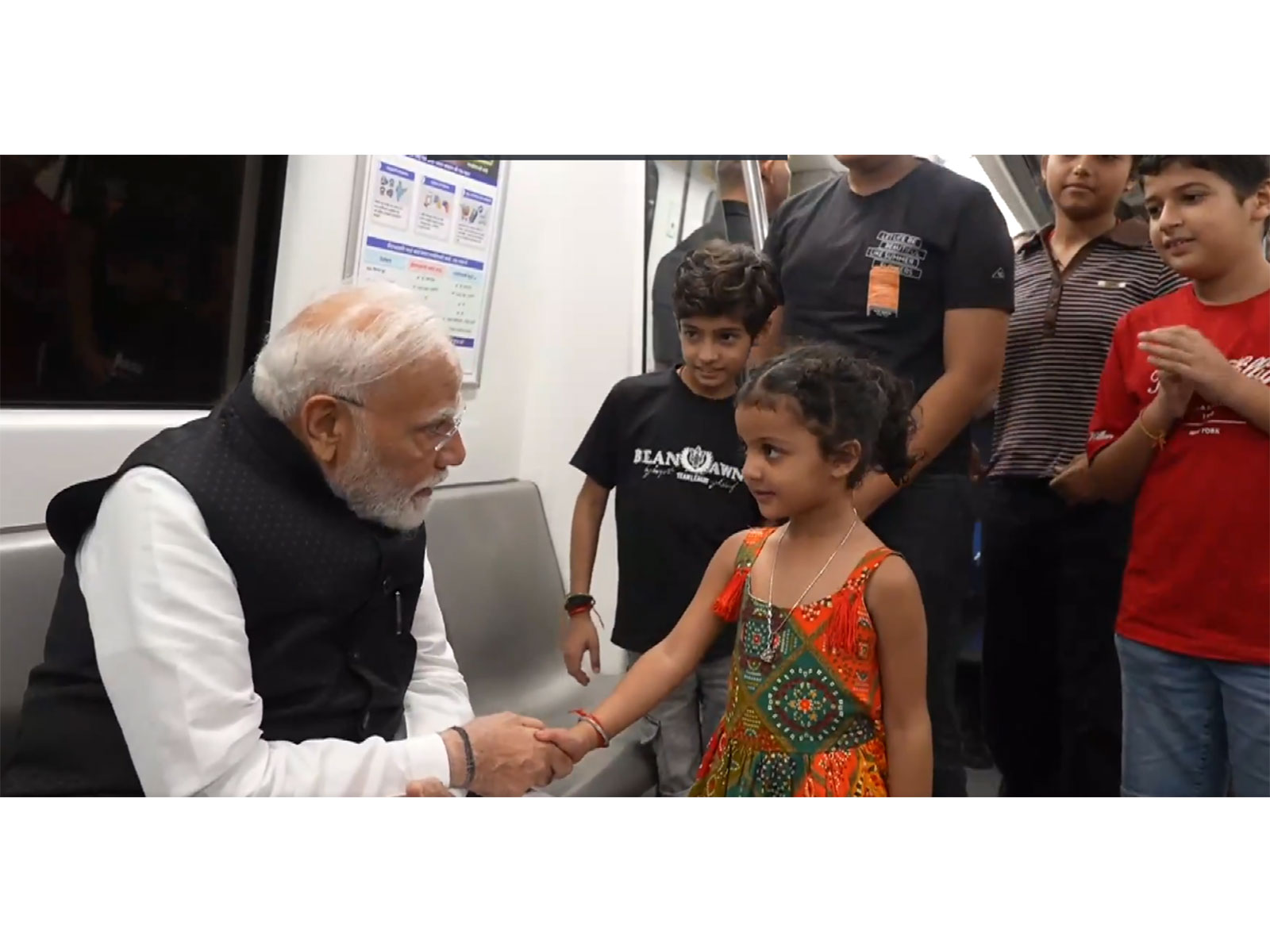 PM Modi shares moments from his metro journey (Photo/@narendramodi) PM Modi shares moments from his metro journey (Photo/@narendramodi)