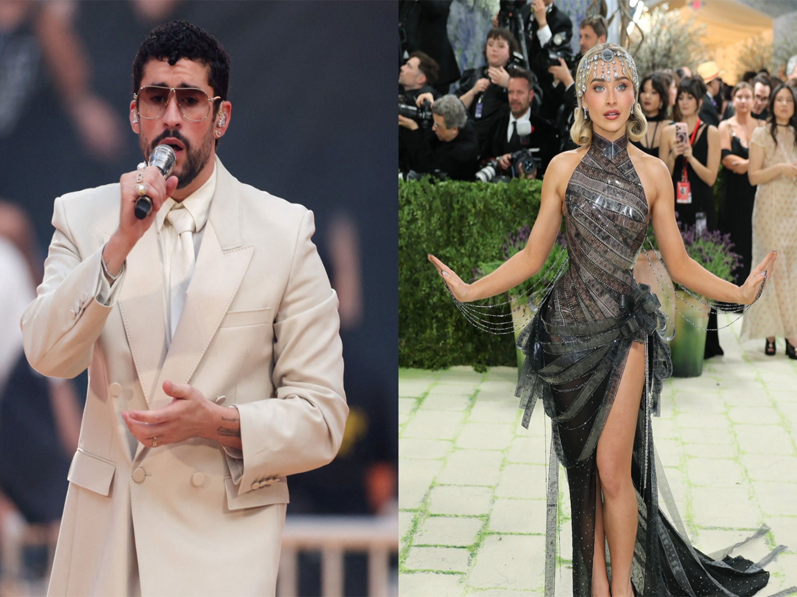 Bad Bunny, Sabrina Carpenter (Photos/Reuters)
