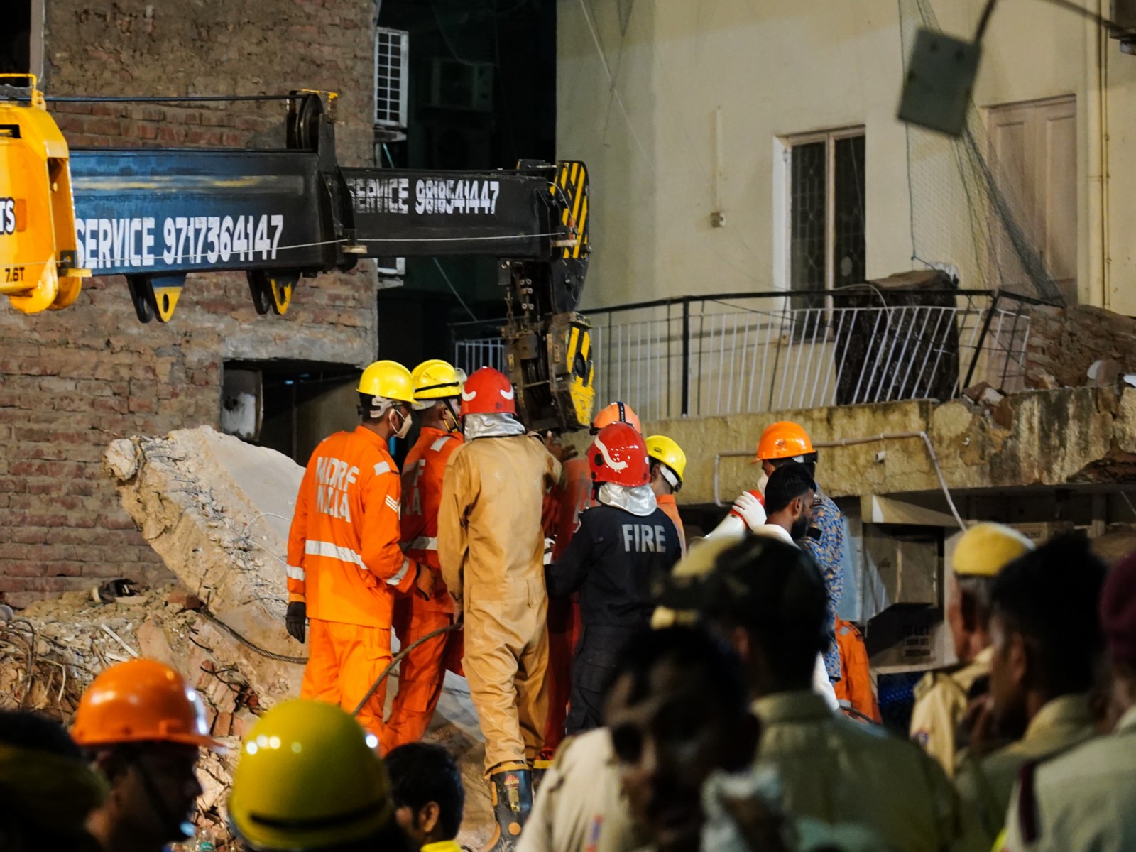Rescue operations underway at the Satya Niketan building collapse site (File Photo/ANI) Rescue operations underway at the Satya Niketan building collapse site (File Photo/ANI)