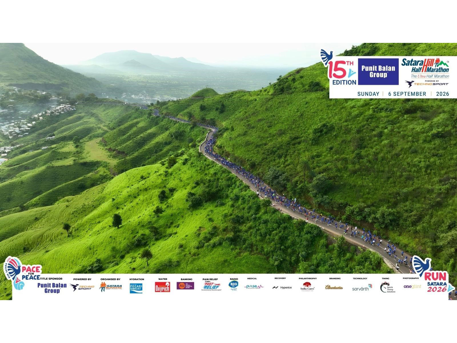 Satara comes alive for the milestone 15th edition of Punit Balan Group Satara Hill Half Marathon powered by TechnoSport Satara comes alive for the milestone 15th edition of Punit Balan Group Satara Hill Half Marathon powered by TechnoSport