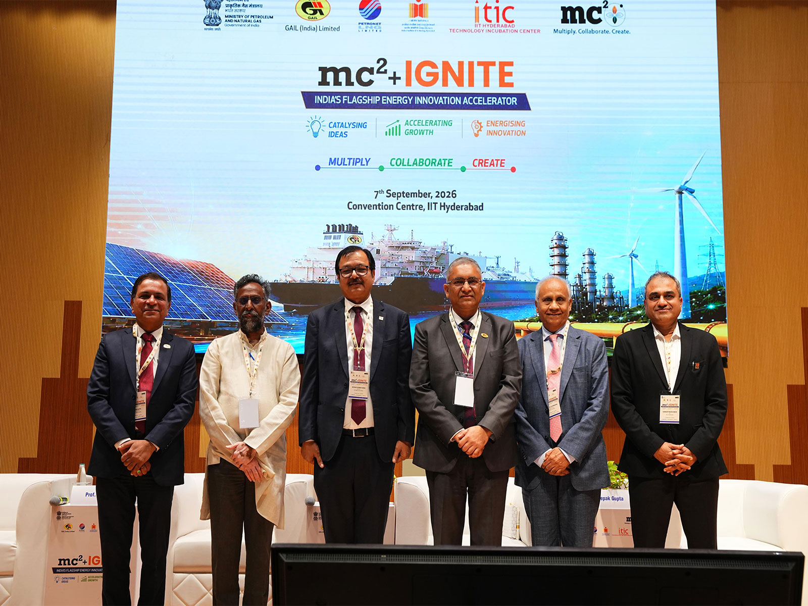 Officials at the MC²+ IGNITE Hyderabad Connect at IIT Hyderabad (Photo/GAIL)