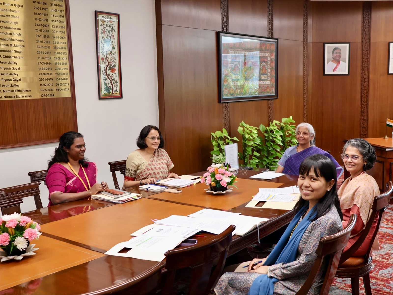 Finance Minister Nirmala Sitharaman at the meeting (Photo/X@FinMinIndia) Finance Minister Nirmala Sitharaman at the meeting (Photo/X@FinMinIndia)