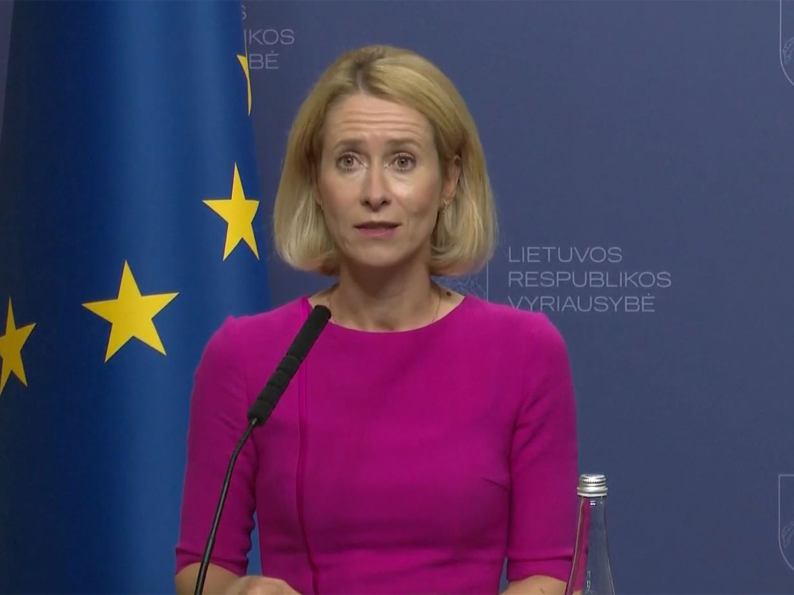 EU foreign policy chief Kaja Kallas during a joint press briefing in Lithuania. (Photo: X/@kajakallas) EU foreign policy chief Kaja Kallas during a joint press briefing in Lithuania. (Photo: X/@kajakallas)