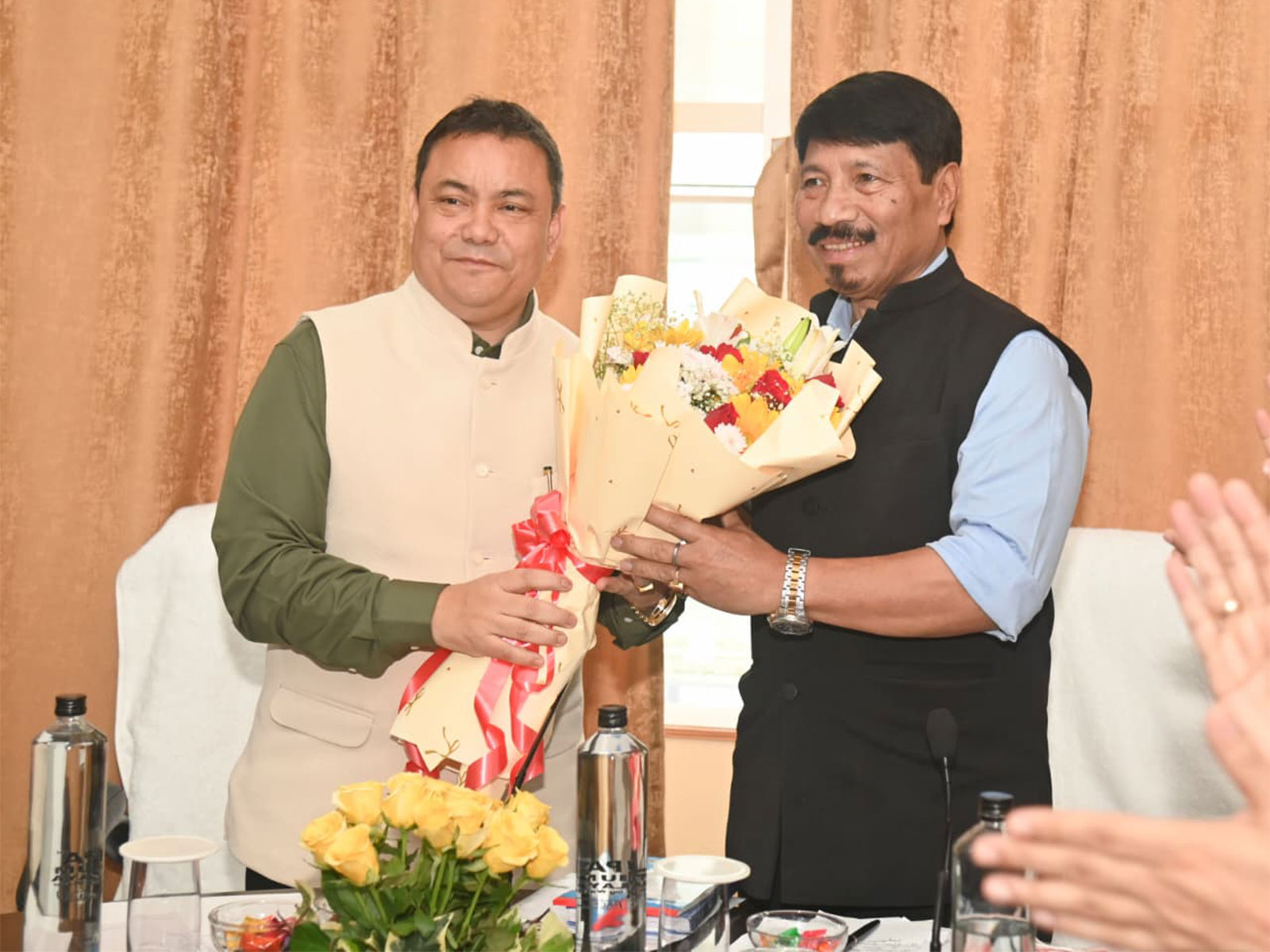 Meghalaya Deputy Chief Minister S Dhar, Assam Border Protection and Development Minister Atul Bora (Photo/ANI) Meghalaya Deputy Chief Minister S Dhar, Assam Border Protection and Development Minister Atul Bora (Photo/ANI)